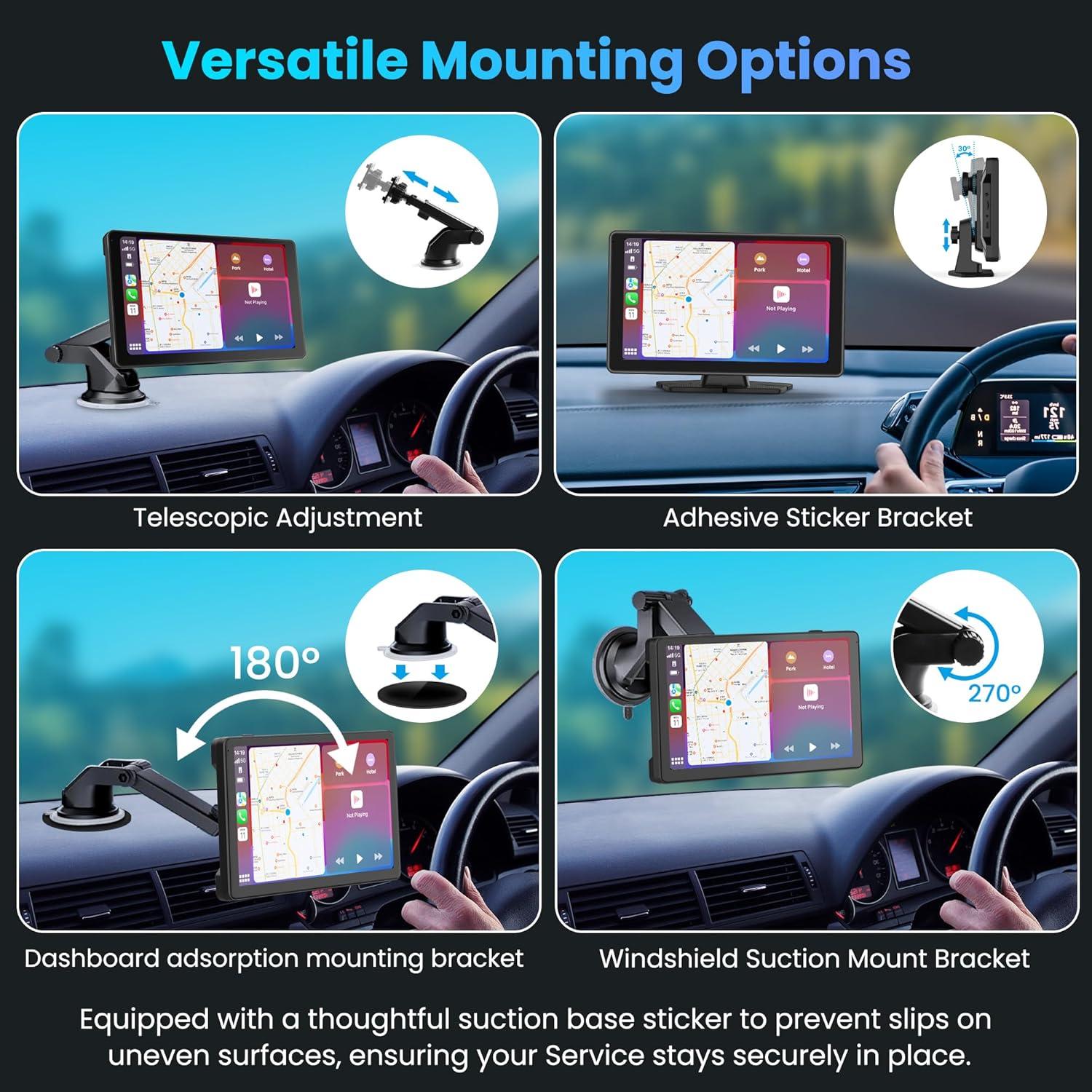 Pantalla Carplay 9" BIGASUO con Cámara 4K y GPS