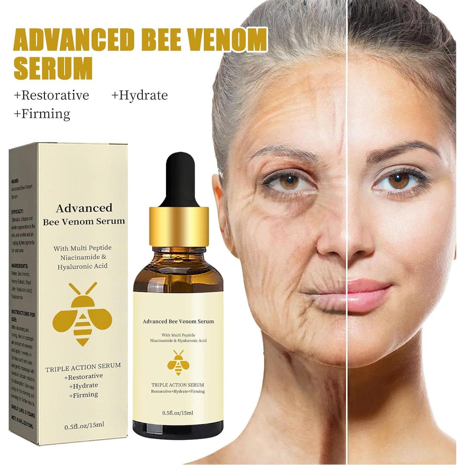 Suero Antiarrugas Veneno de Abeja Avanzado 15ml - 2 Piezas