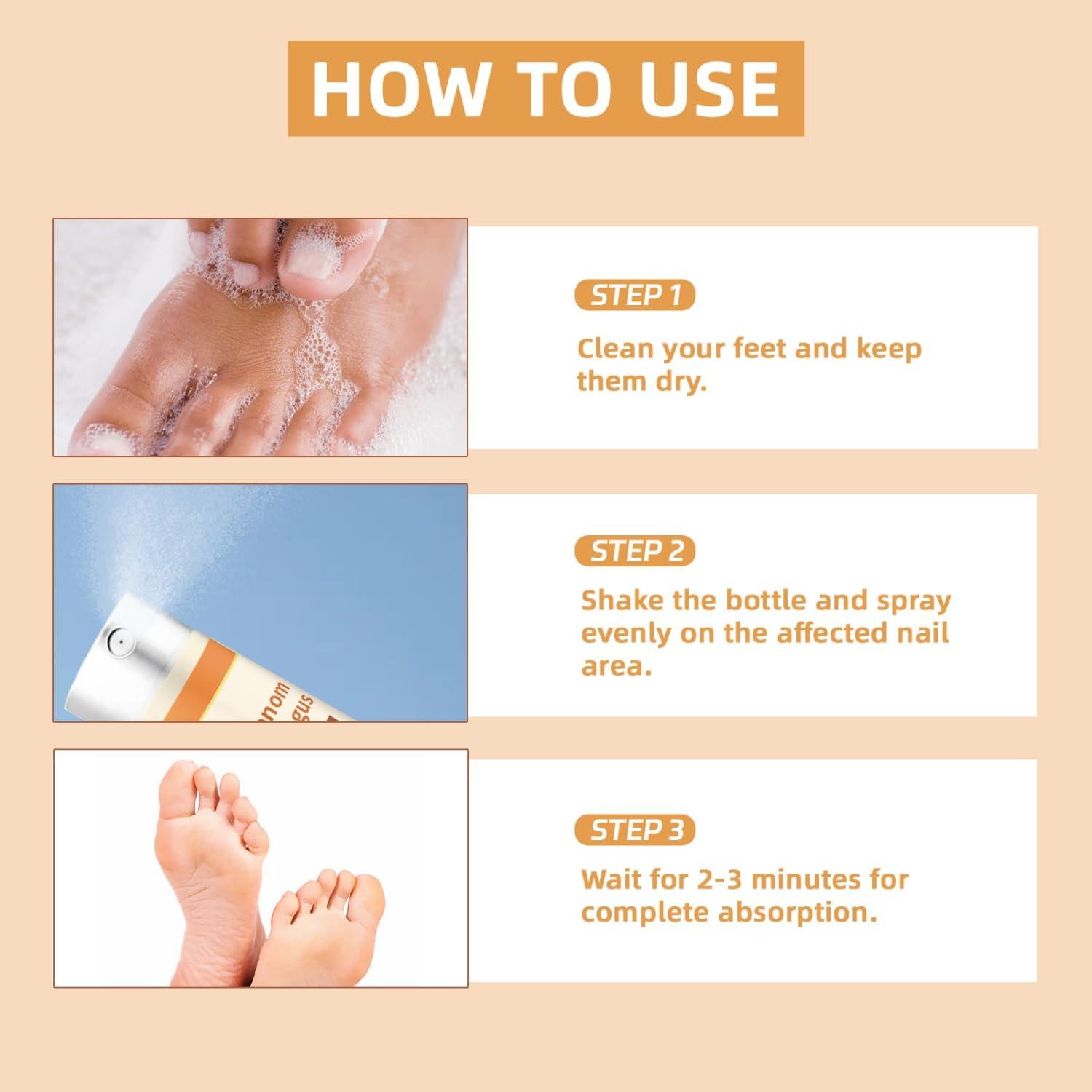 Spray Calmante de Veneno de Abeja para Uñas HHnian 2 Pcs