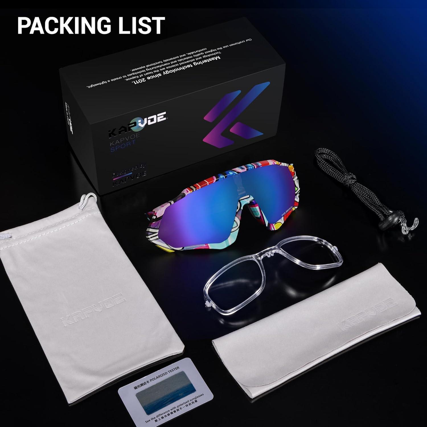 Gafas de Ciclismo KAPVOE K9408 Polarizadas UV400