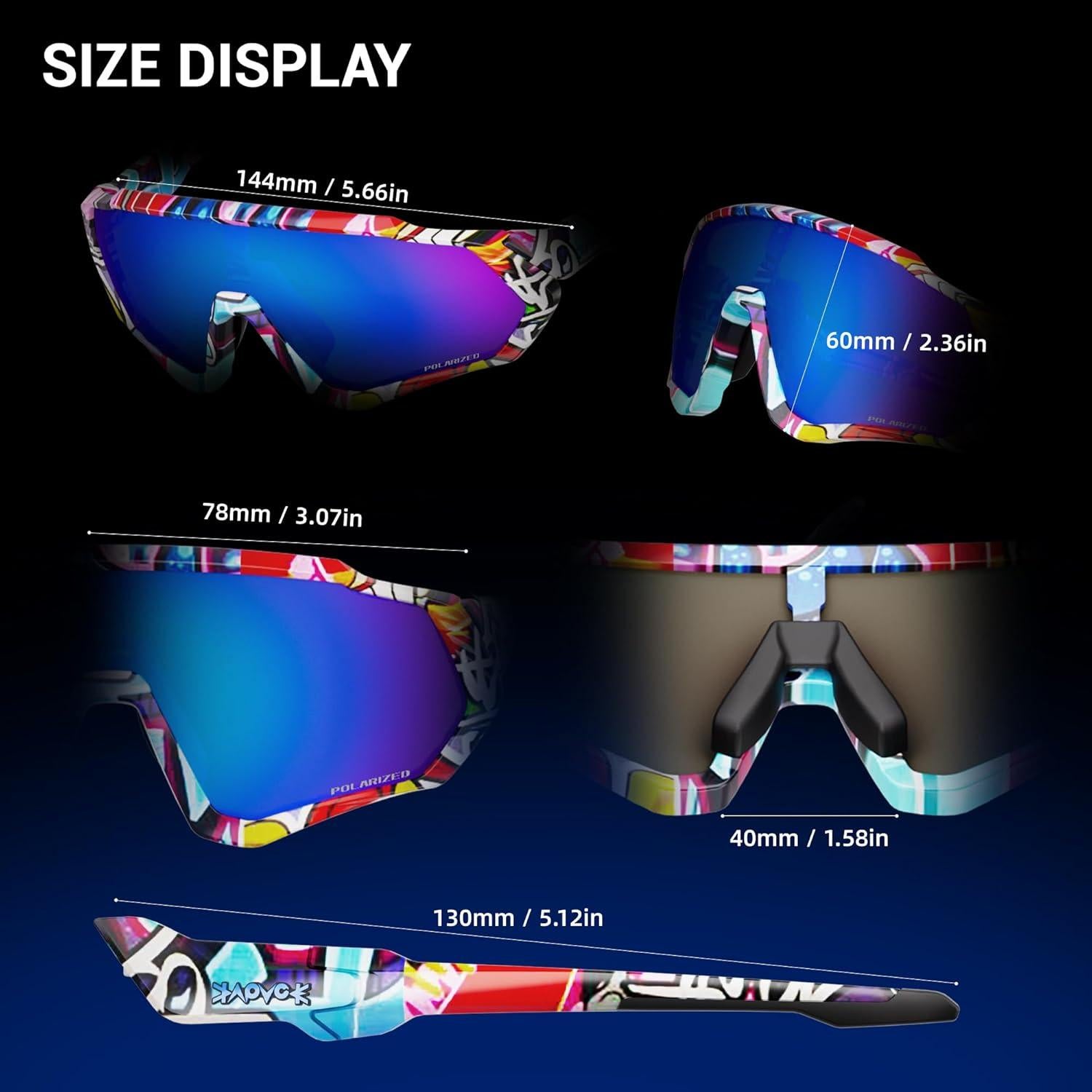 Gafas de Ciclismo KAPVOE K9408 Polarizadas UV400