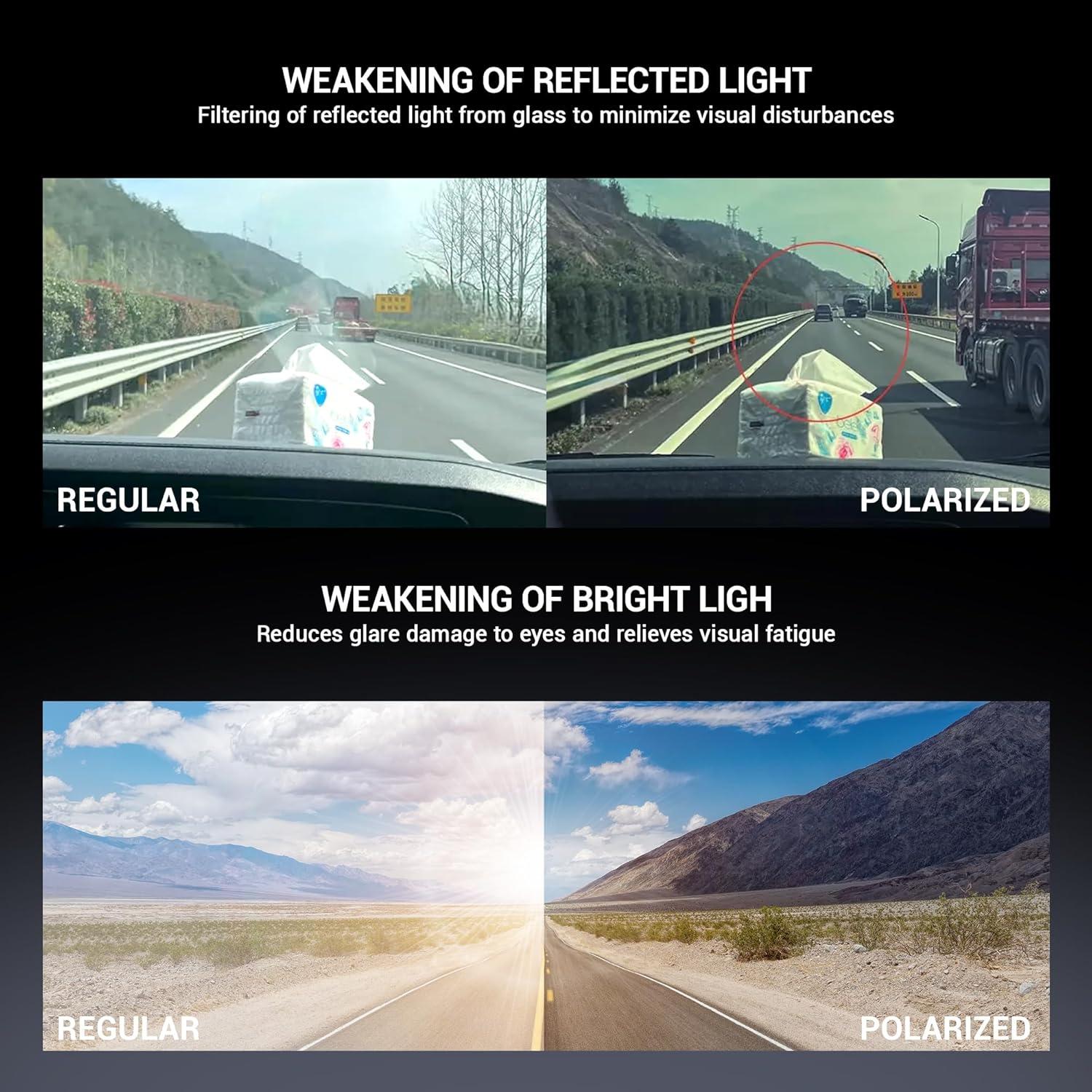 Gafas de Ciclismo KAPVOE Polarizadas UV400 para Adultos