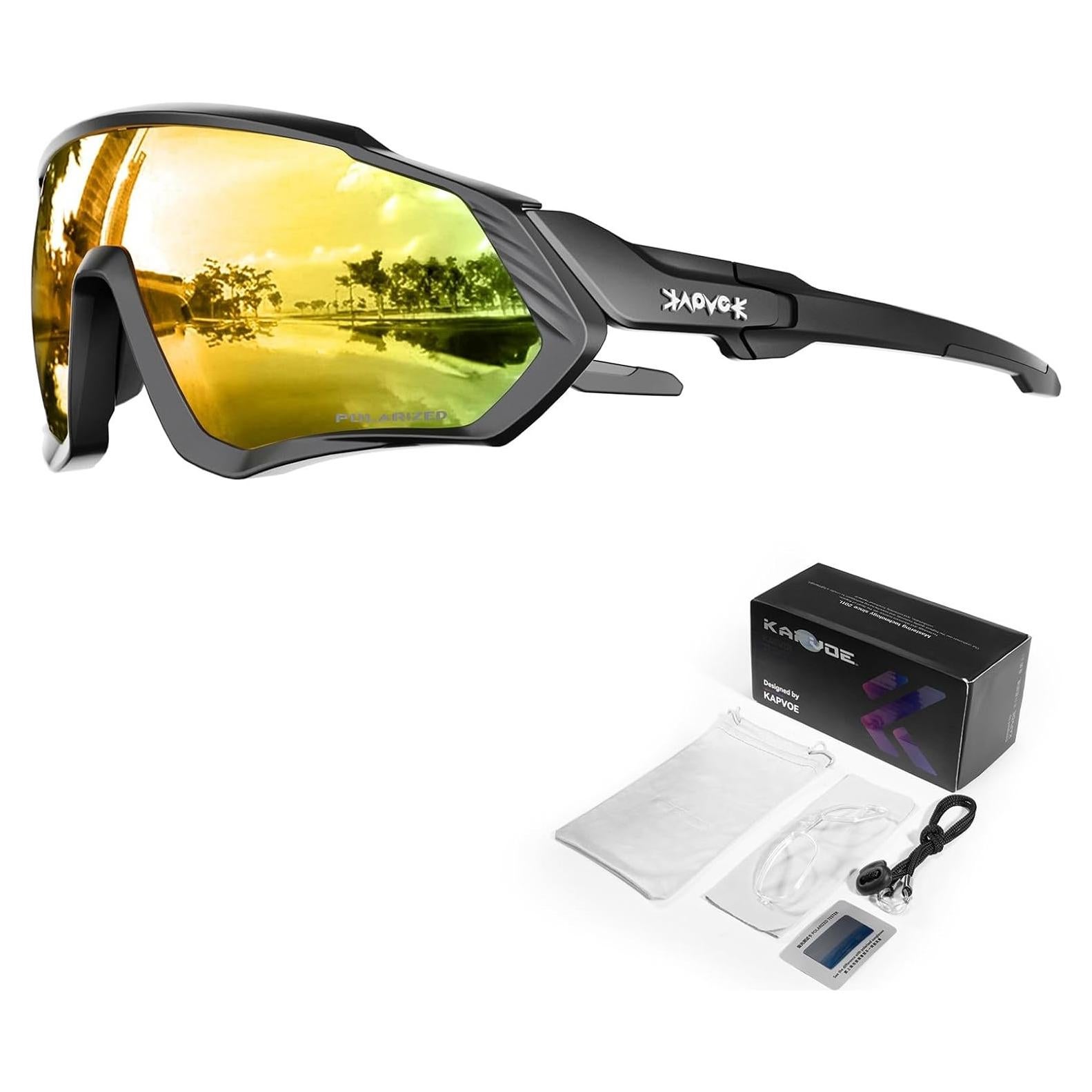 Gafas de Ciclismo KAPVOE Polarizadas UV400 Unisex