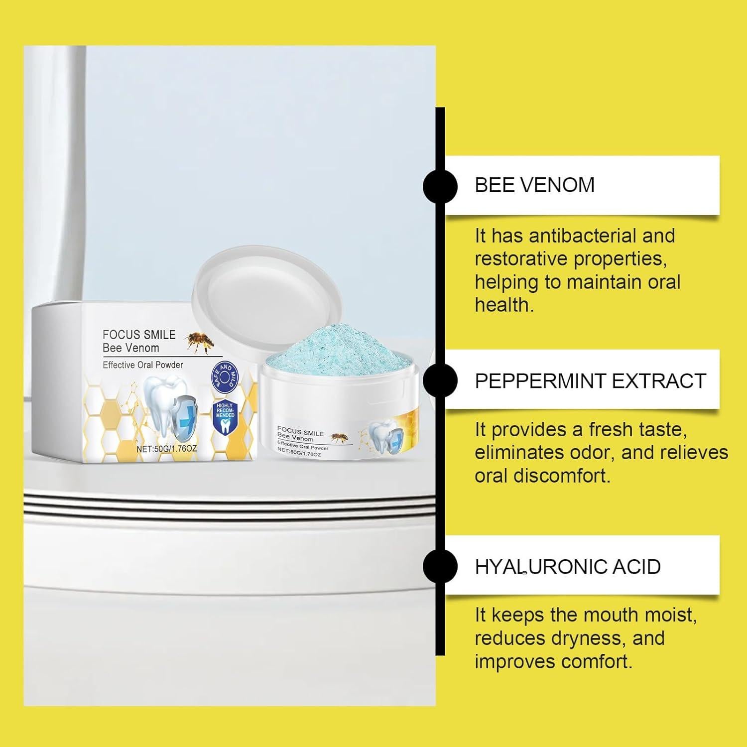 Polvo de Dientes Natural LFuTPm 50g - Blanqueamiento y Sensibilidad