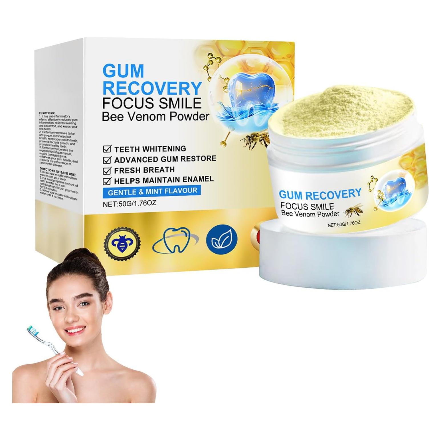 Polvo Blanqueador de Dientes LENPOTER 68g - Natural y Sin Sensibilidad