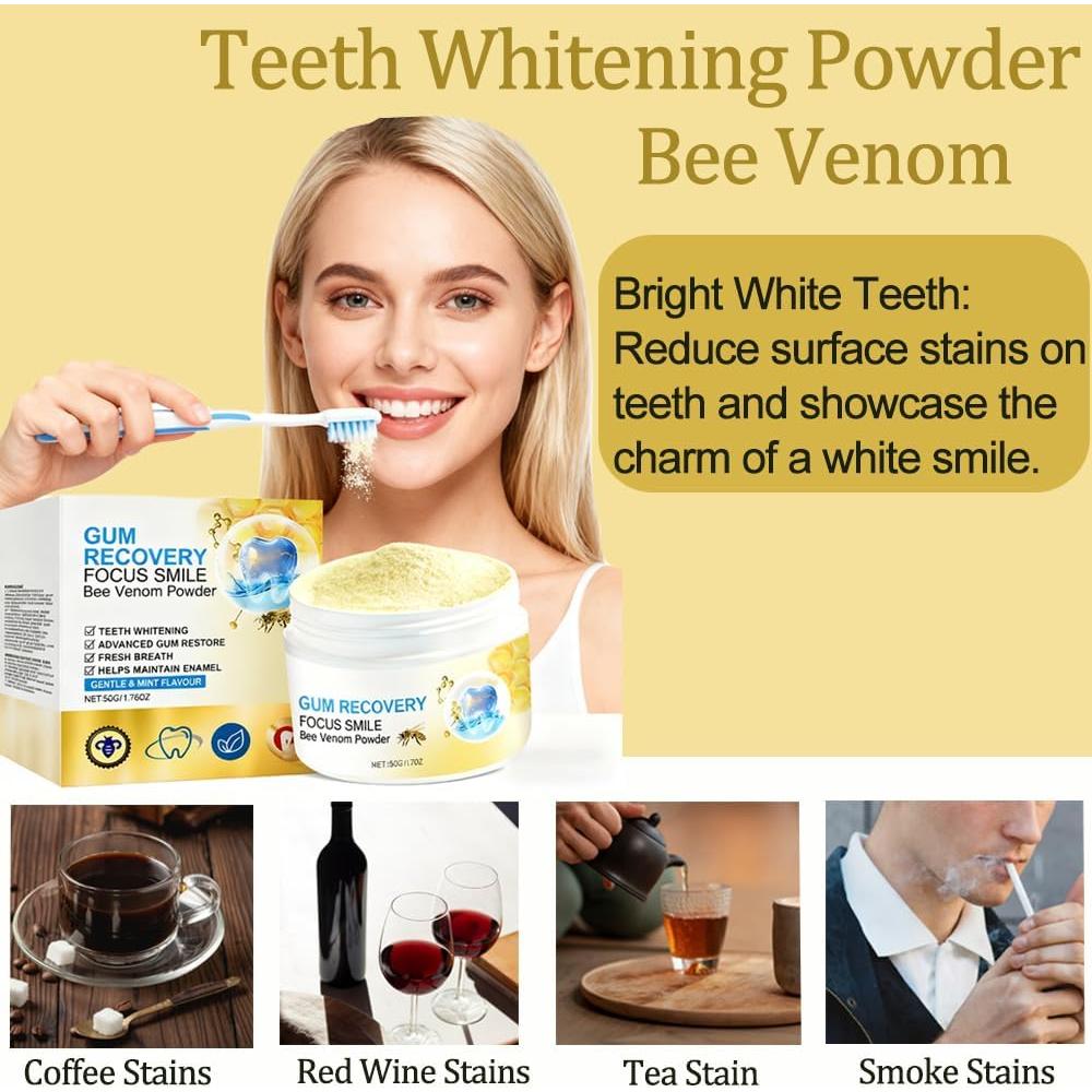 Polvo Blanqueador de Dientes LENPOTER 68g - Natural y Sin Sensibilidad