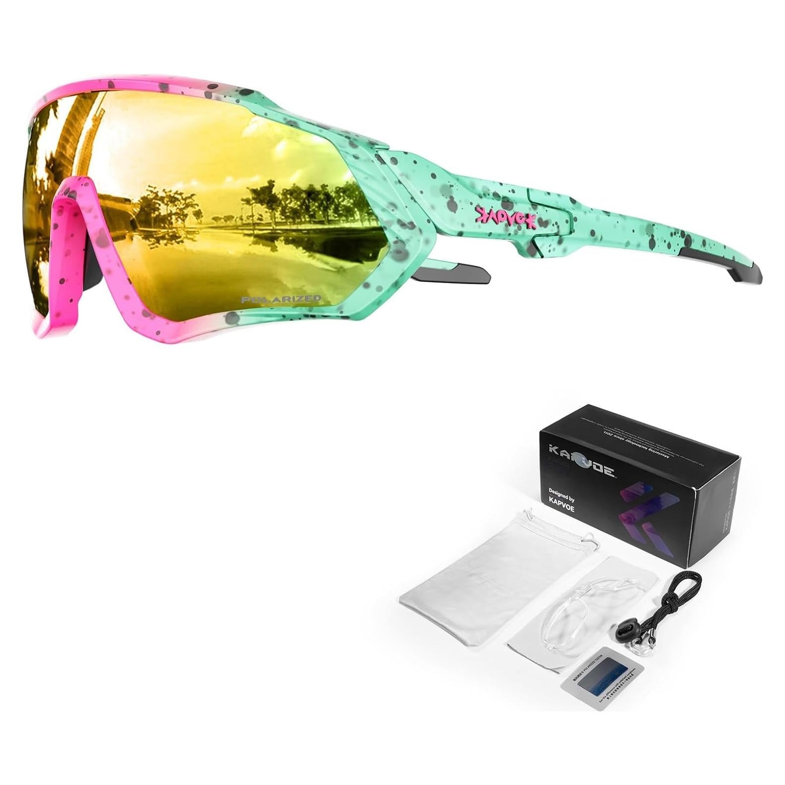 Gafas de Ciclismo KAPVOE Polarizadas UV400 Unisex