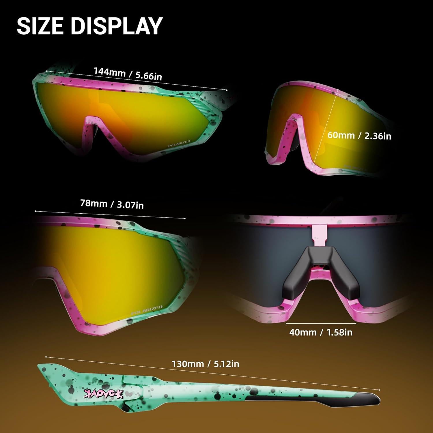 Gafas de Ciclismo KAPVOE Polarizadas UV400 Unisex