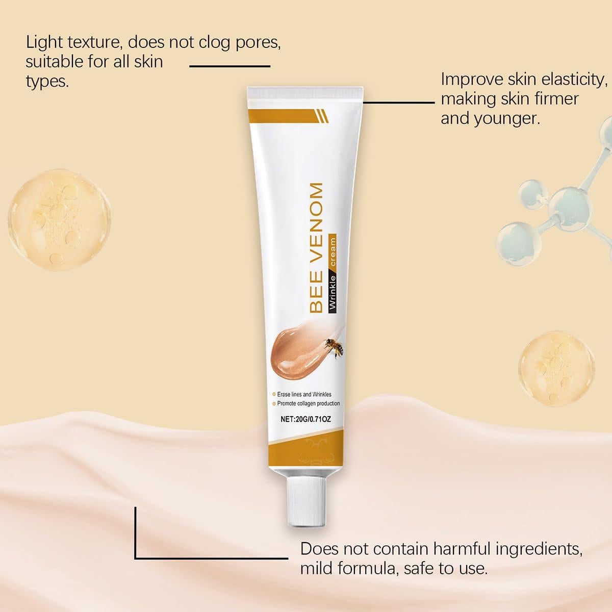 Crema Hidratante de Veneno de Abeja FYEBOO 20.1 g - 2 Paquetes