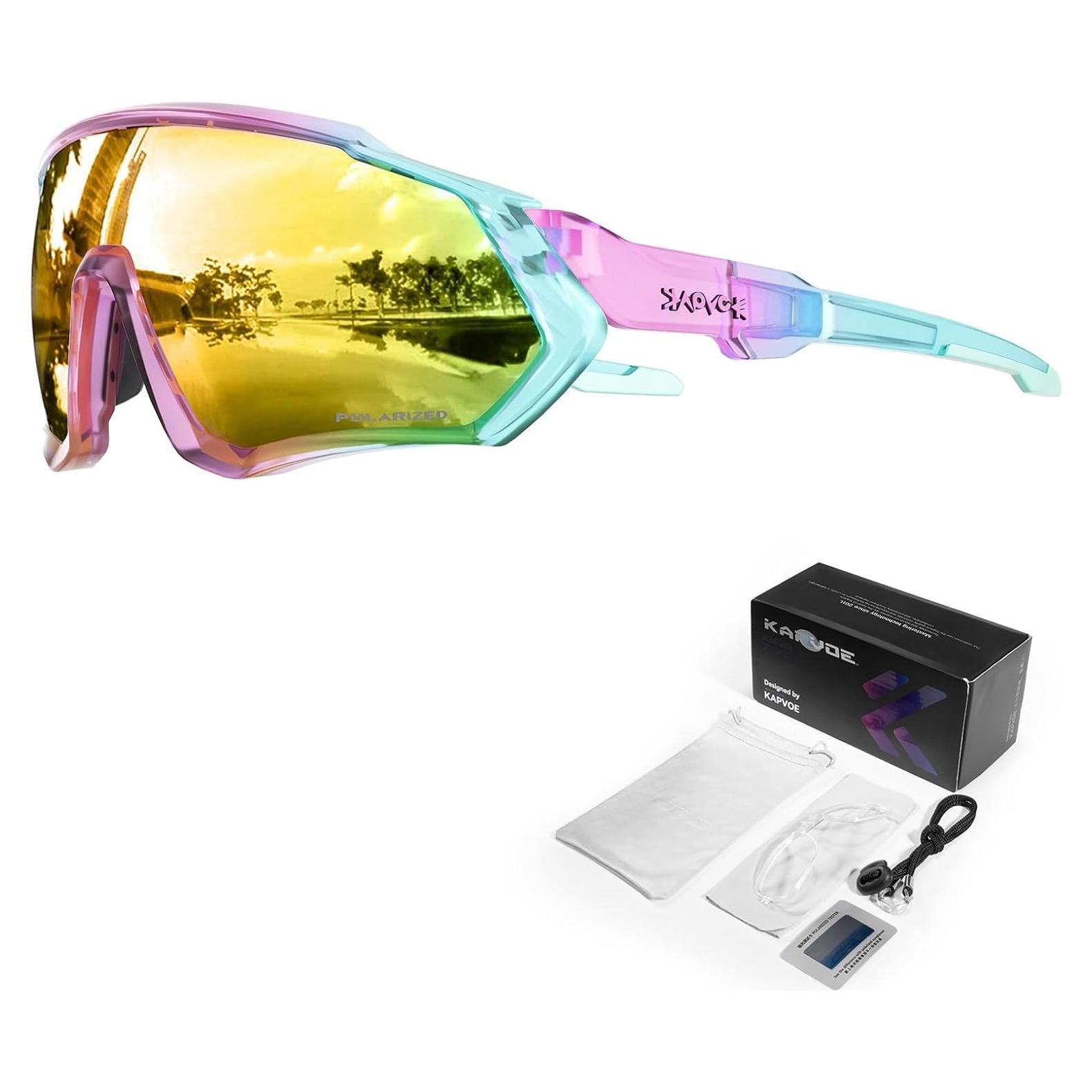 Gafas de Ciclismo KAPVOE Polarizadas UV400 Unisex