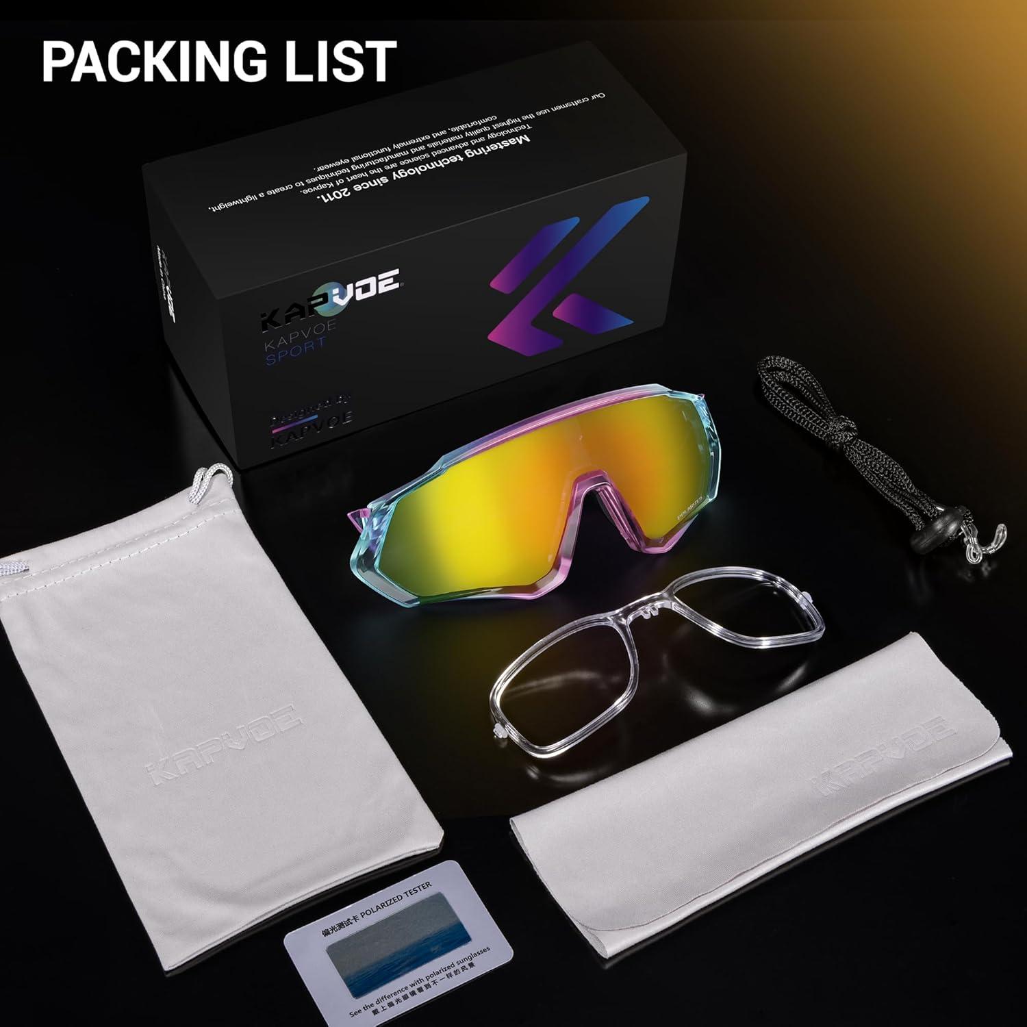 Gafas de Ciclismo KAPVOE Polarizadas UV400 Unisex