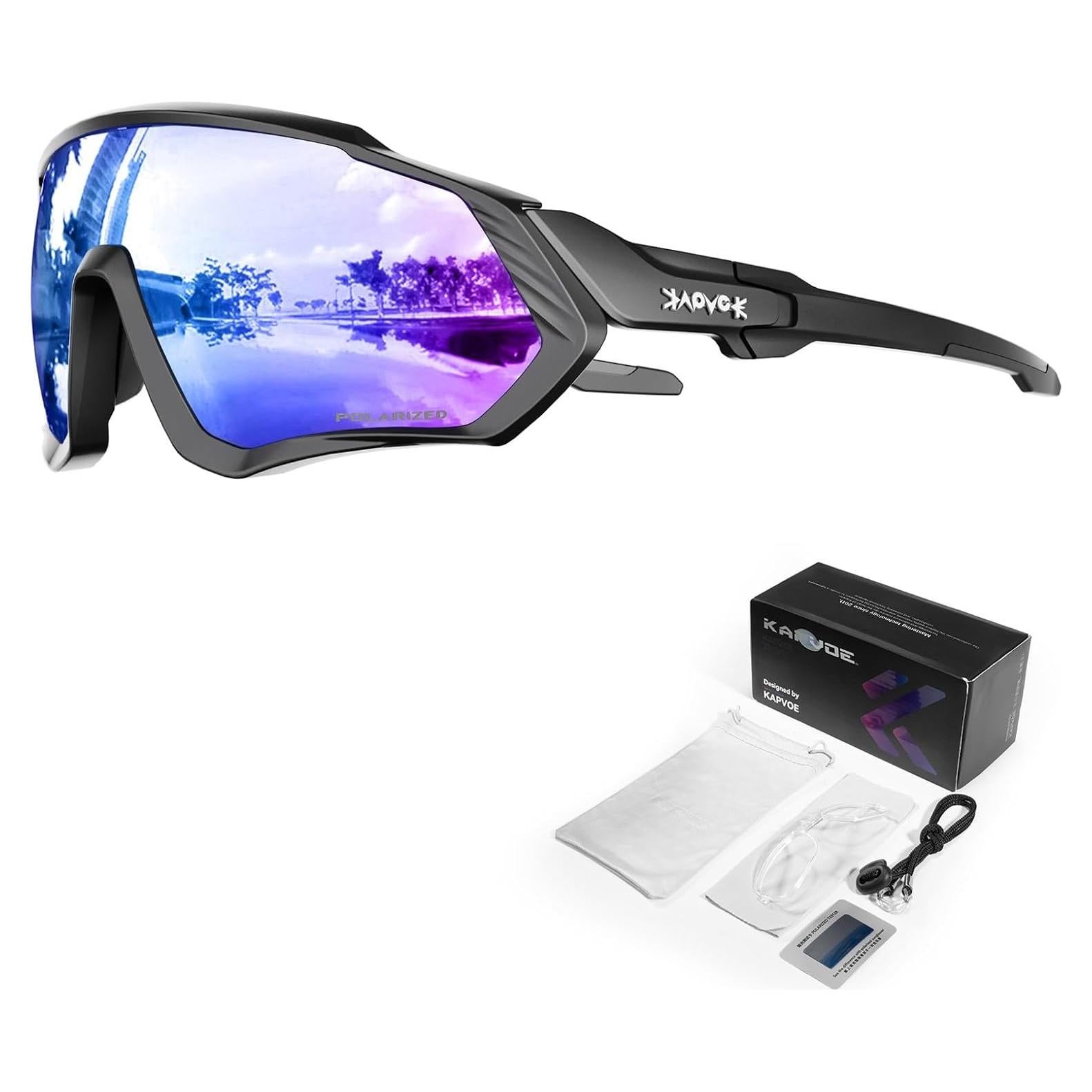 Gafas de Ciclismo KAPVOE Polarizadas UV400 Unisex