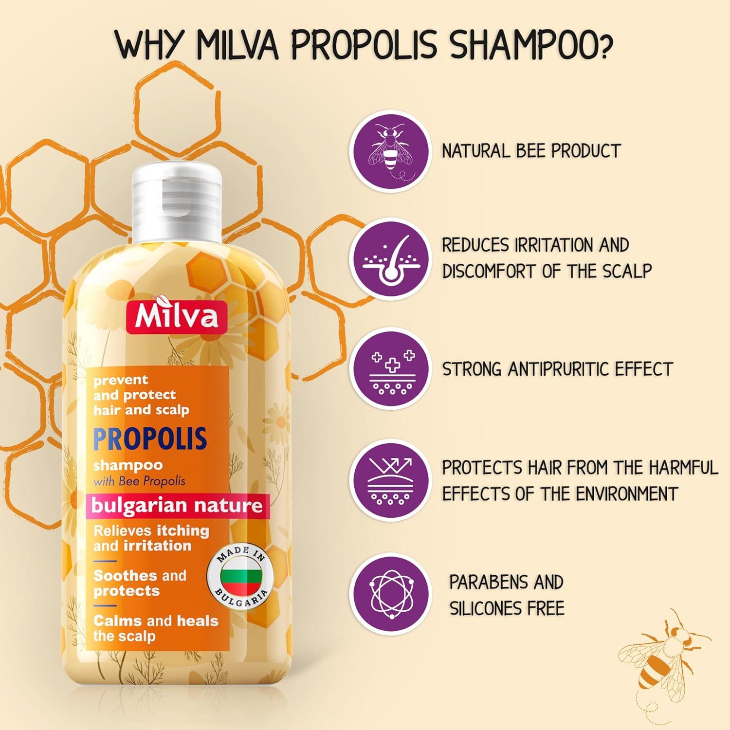 Champú Milva con Propóleos para Cuero Cabelludo Picante - 200ml