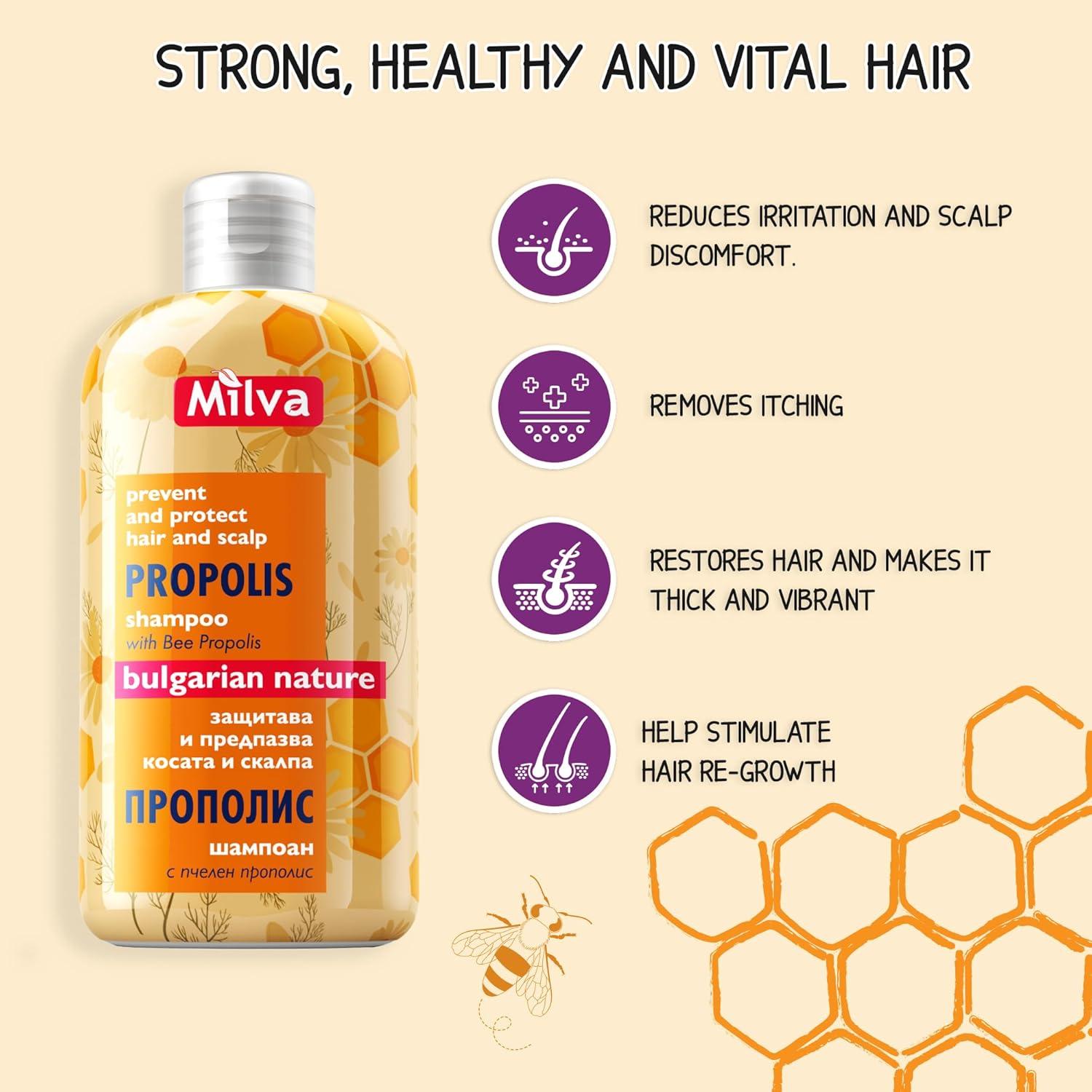 Champú Milva con Propóleos para Cuero Cabelludo Picante - 200ml