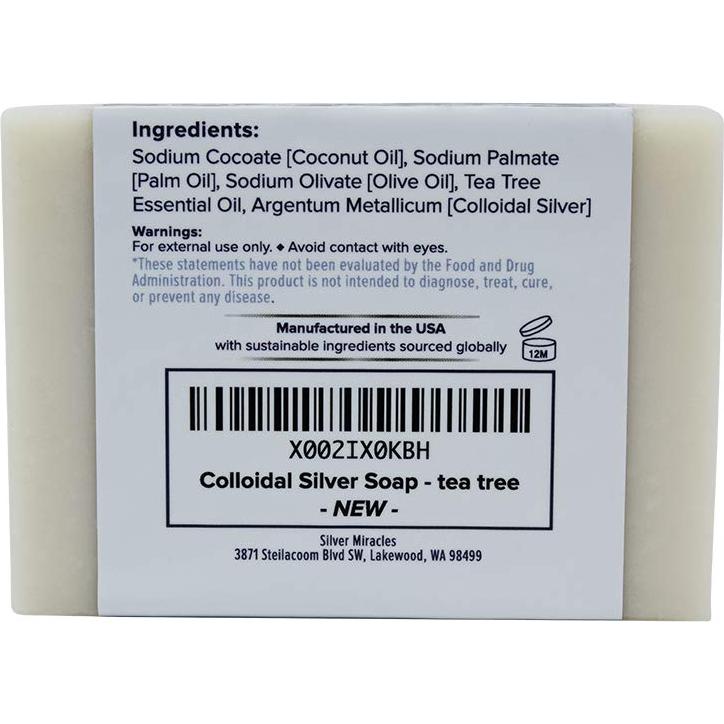 Jabón de Plata Milagrosa E&L 113g Aceite Esencial Árbol de Té