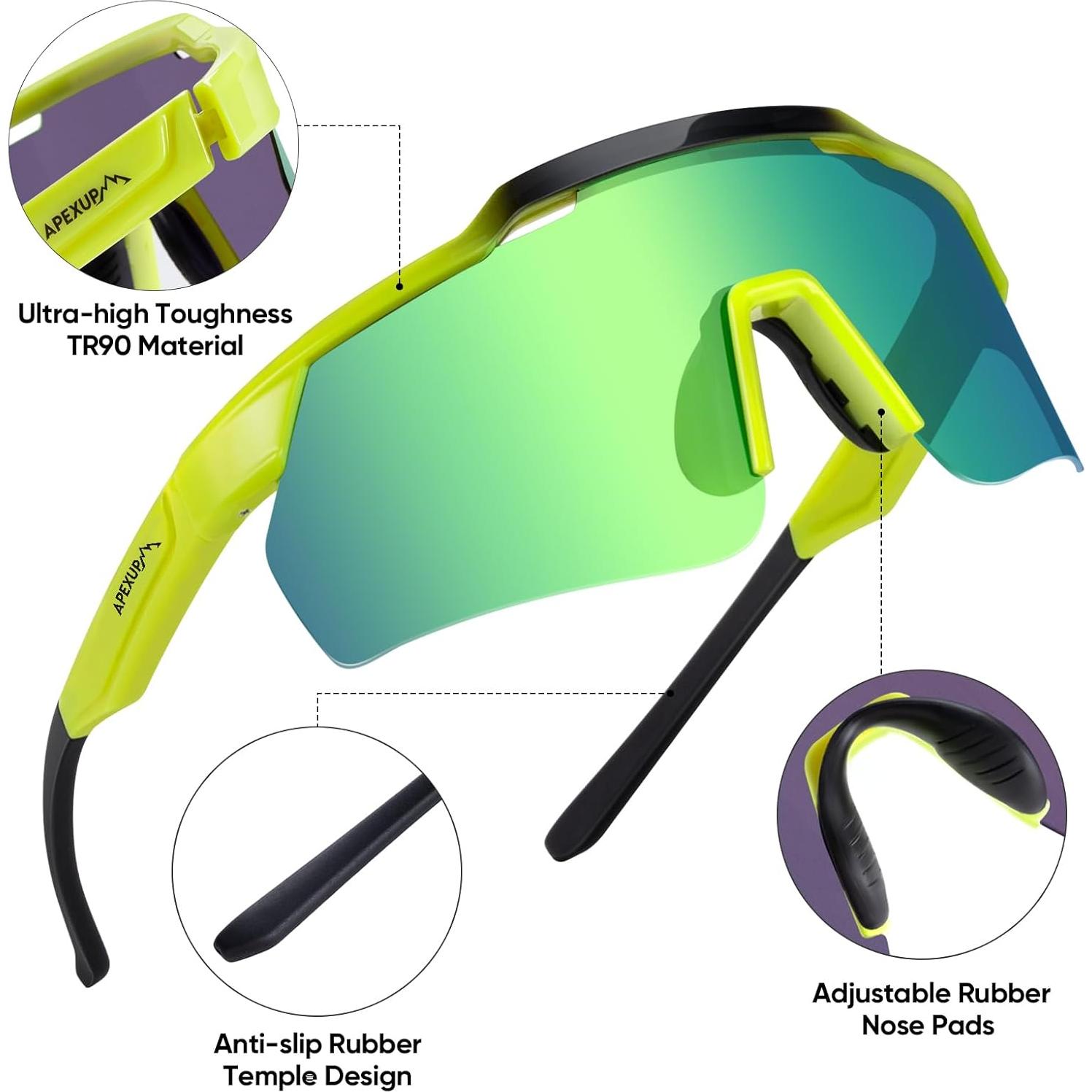 Gafas de sol polarizadas APEXUP UV400 para ciclismo y pesca