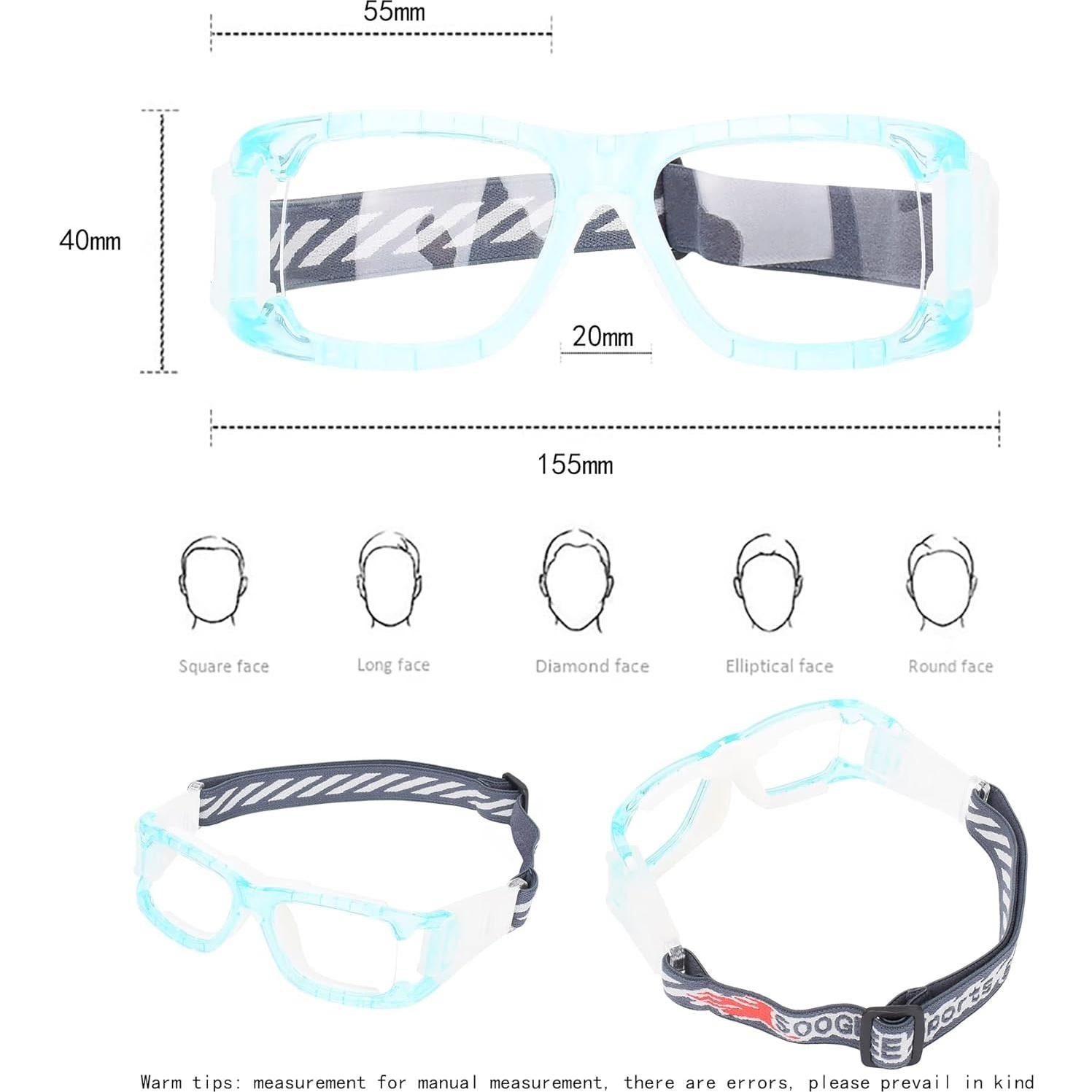 Gafas Deportivas Antivaho para Baloncesto y Fútbol - Azul