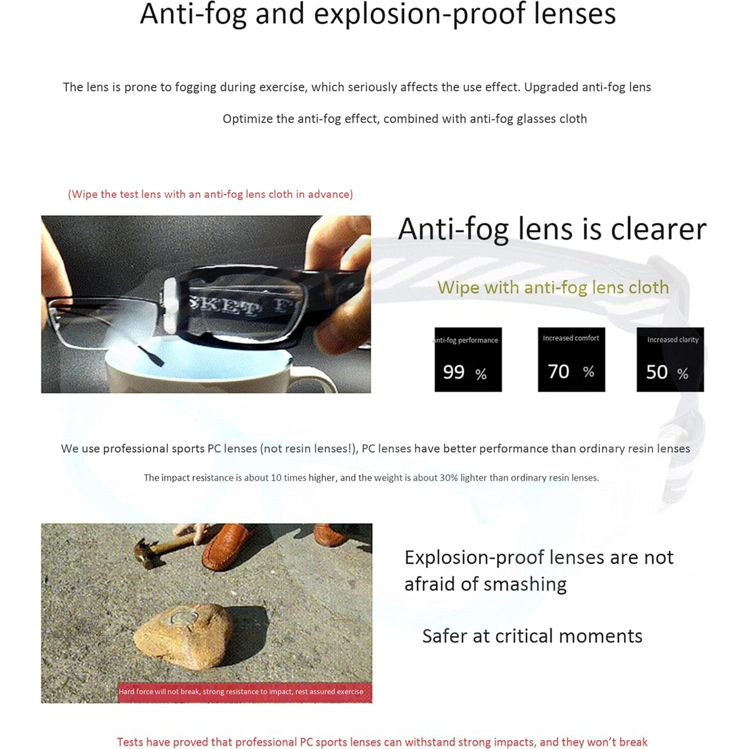 Gafas Deportivas Antivaho para Baloncesto y Fútbol - Azul