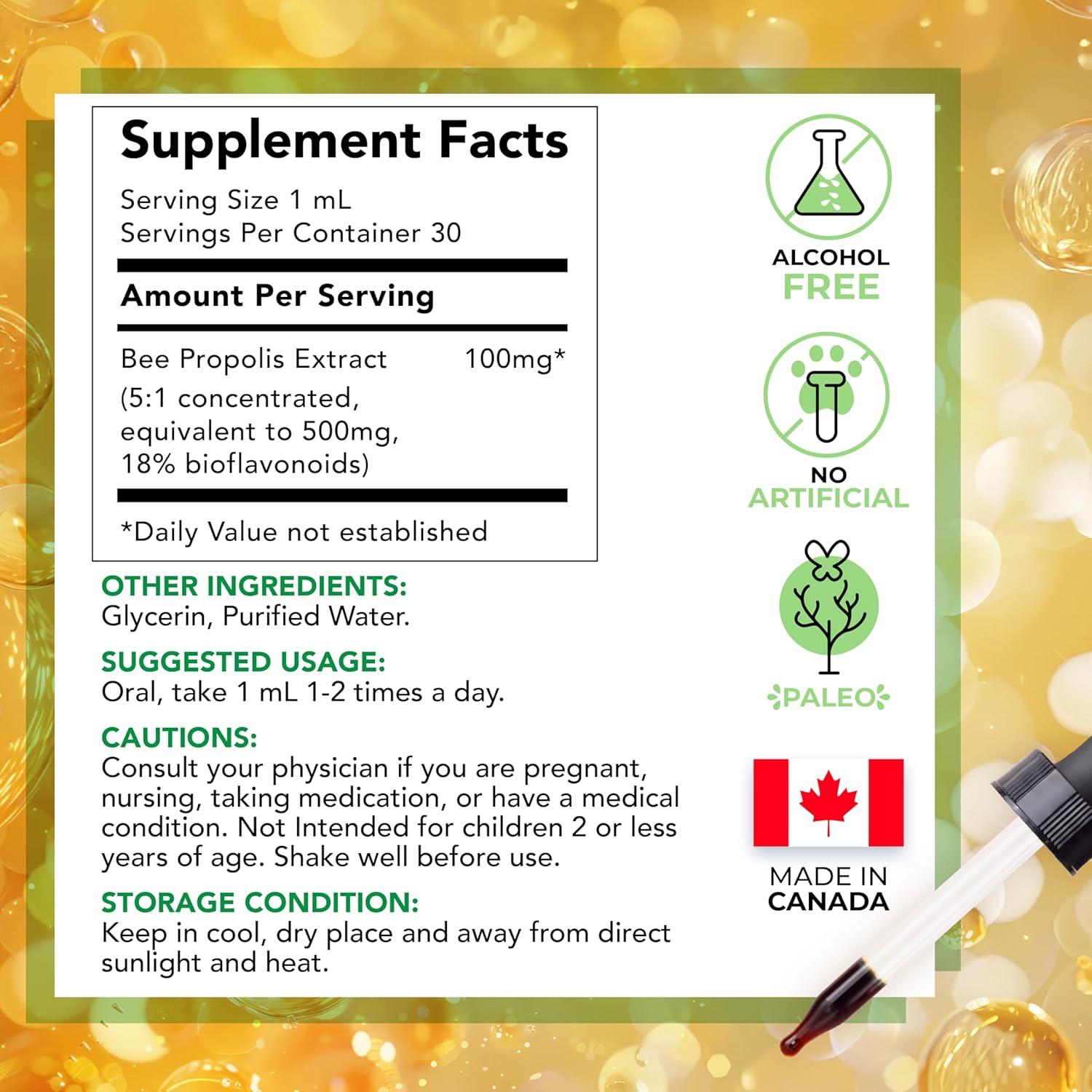 Extracto Líquido de Propóleos Lovita 500mg 30ml Sin Alcohol