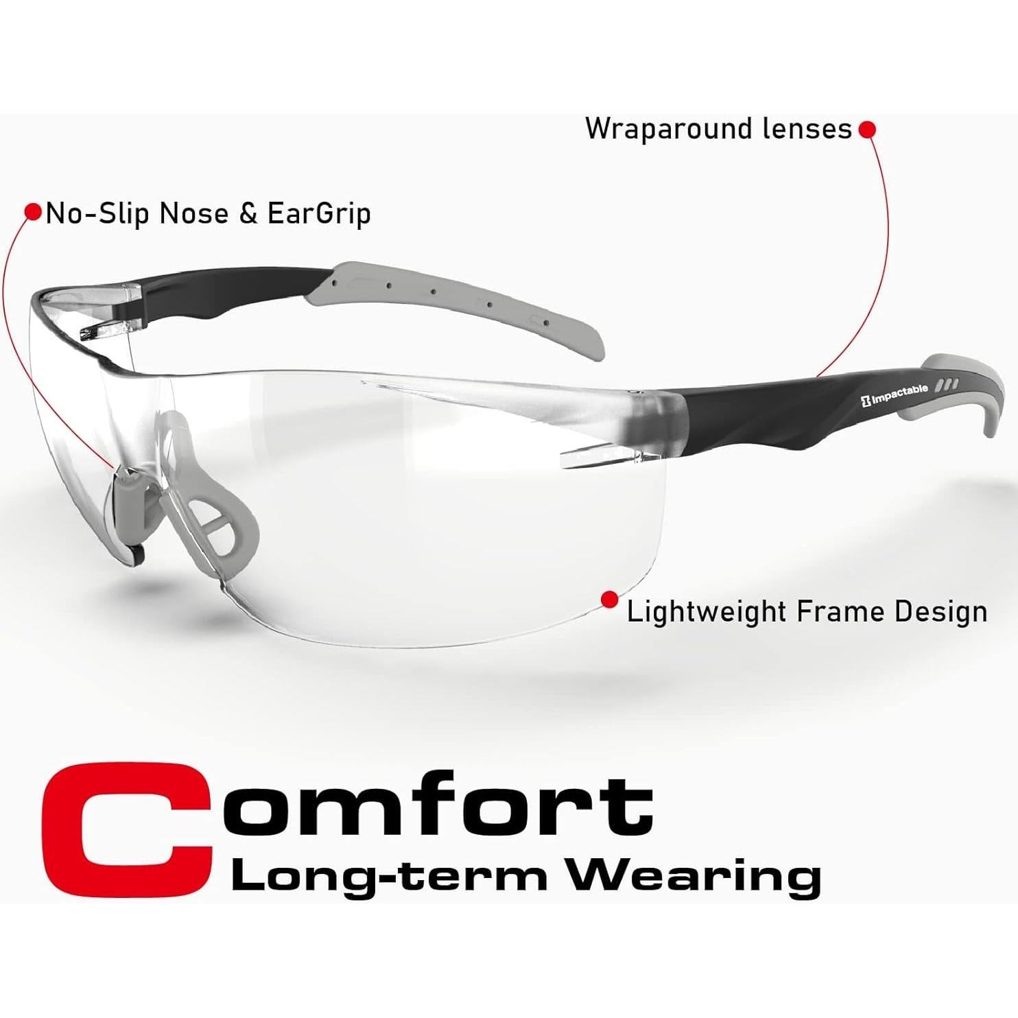 Gafas de Seguridad Impactables Anti Niebla UV 1 Paquete