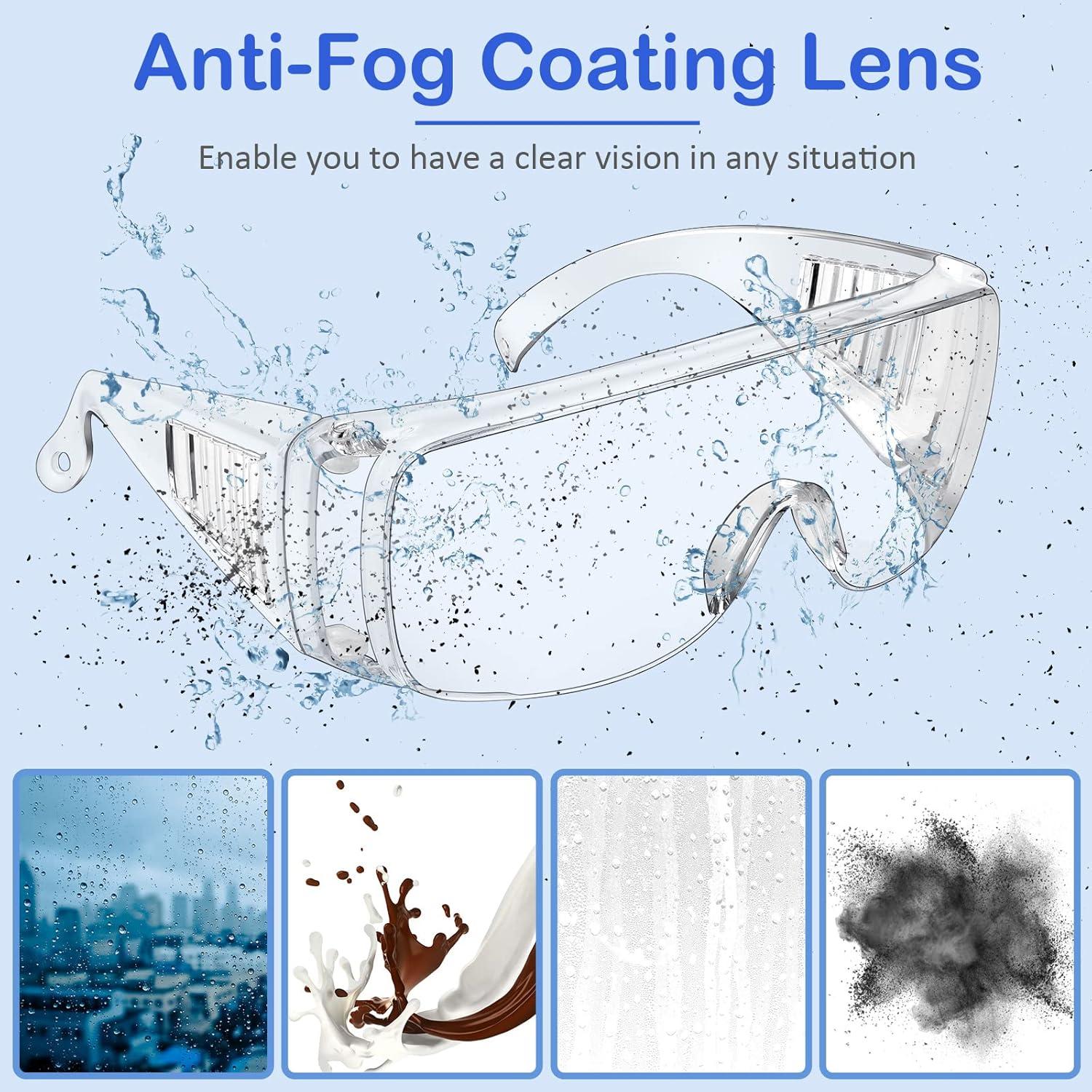 Gafas de Seguridad Queekay 30 Pares Anti Rayones y Polvo