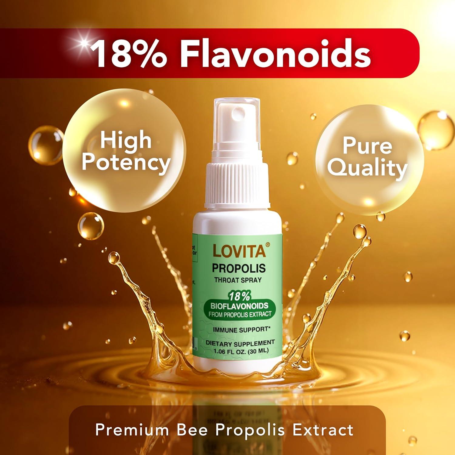 Spray de Propóleos LOVITA 30 ml - Antioxidante y Sin Alcohol