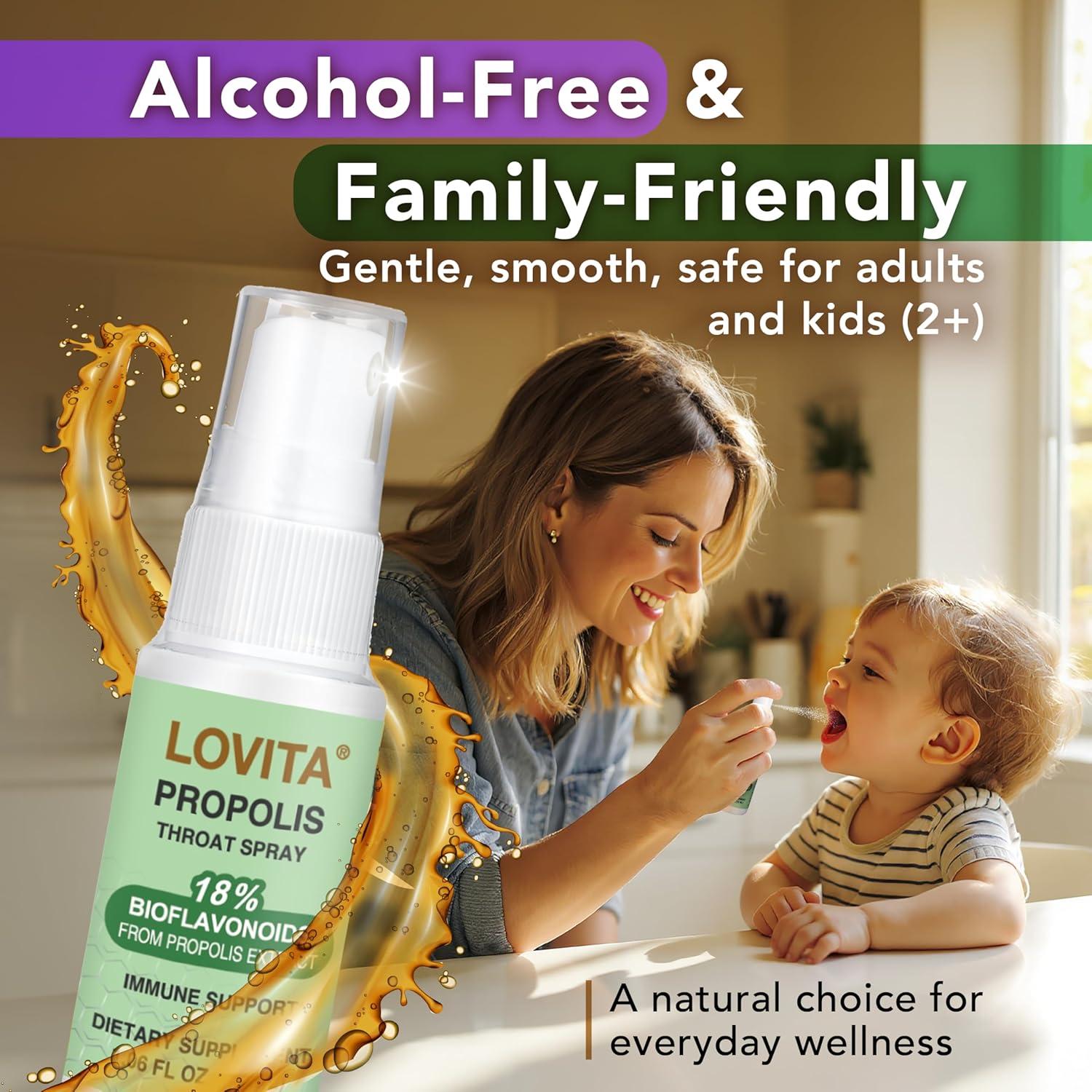 Spray de Propóleos LOVITA 30 ml - Antioxidante y Sin Alcohol