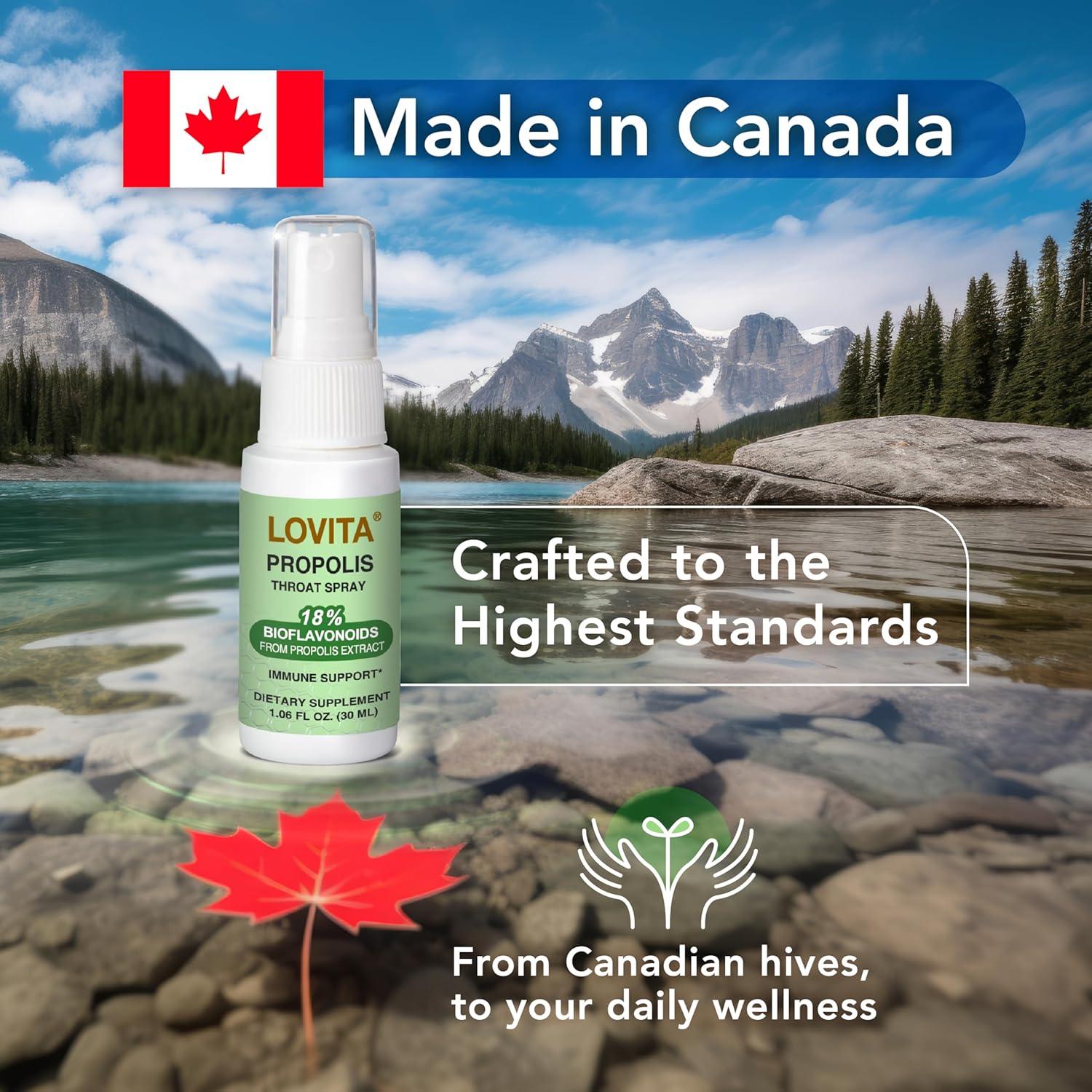 Spray de Propóleos LOVITA 30 ml - Antioxidante y Sin Alcohol