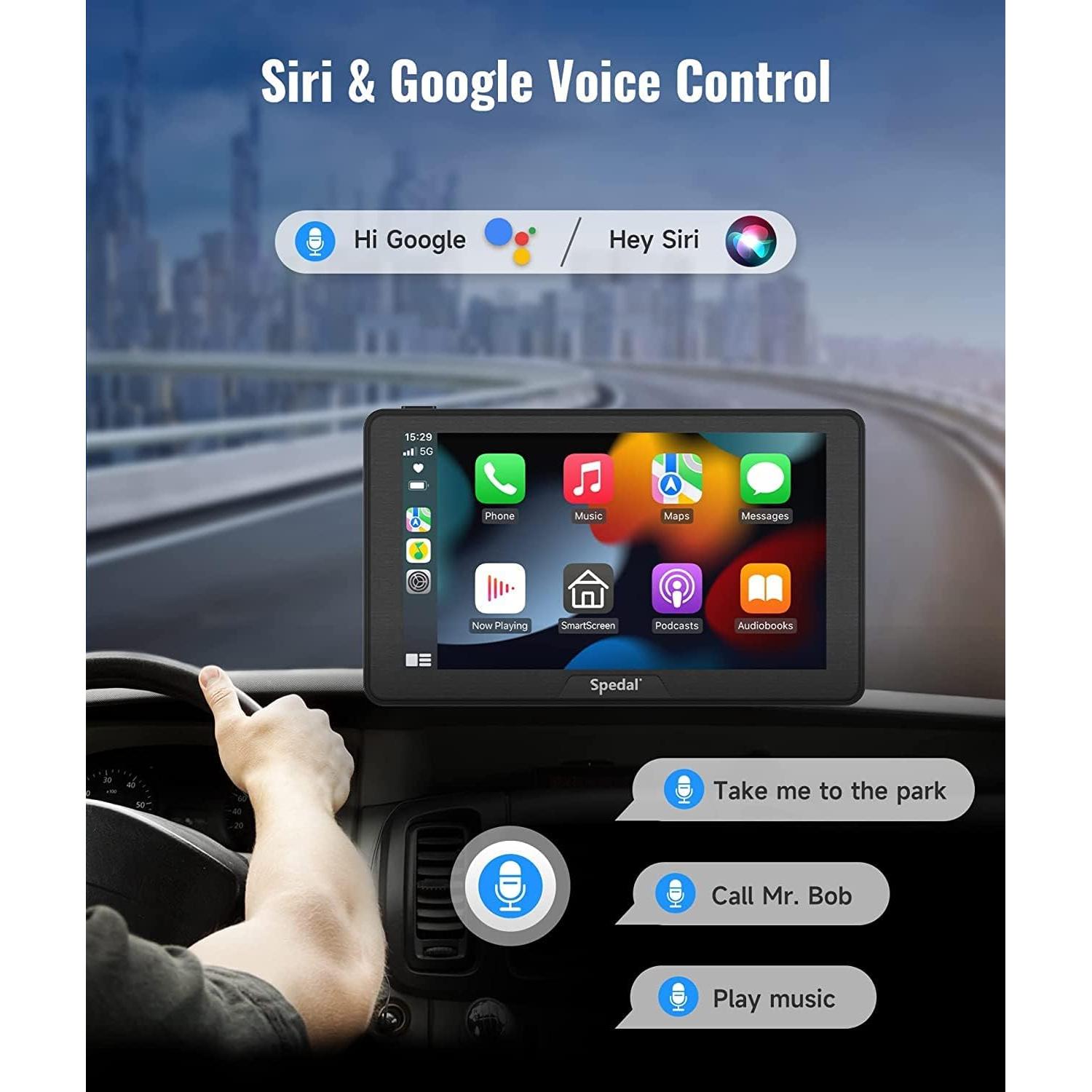 Estéreo de Coche Portátil Spedal CL786 7" CarPlay y Android Auto