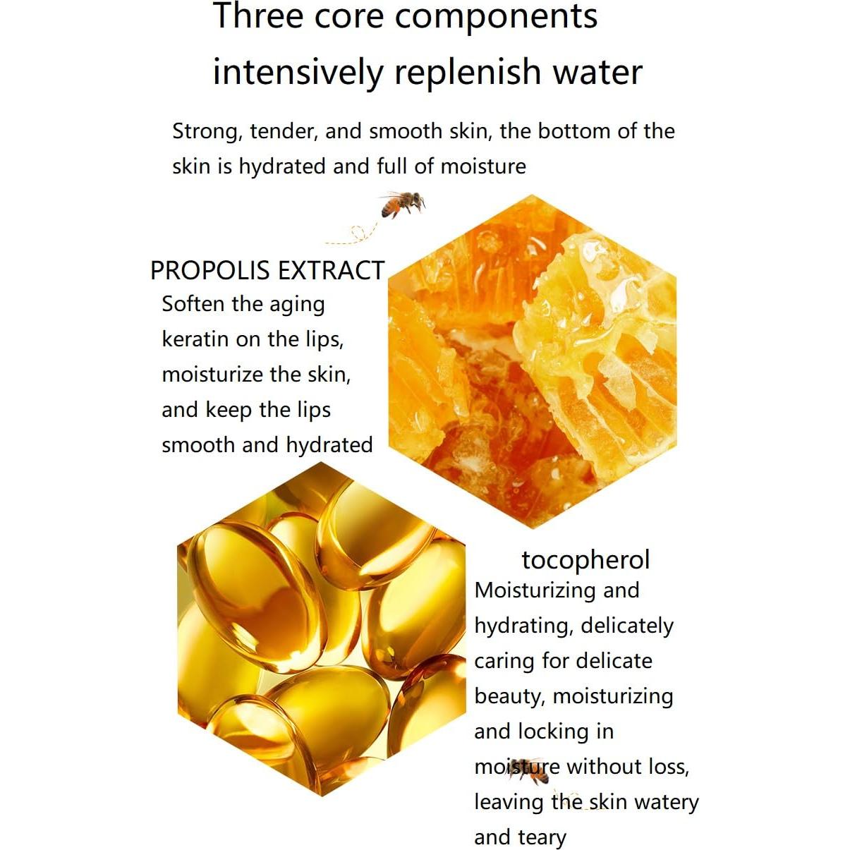 Bálsamo Labial de Miel Ginaday 4 Pcs Hidratante Exfoliante