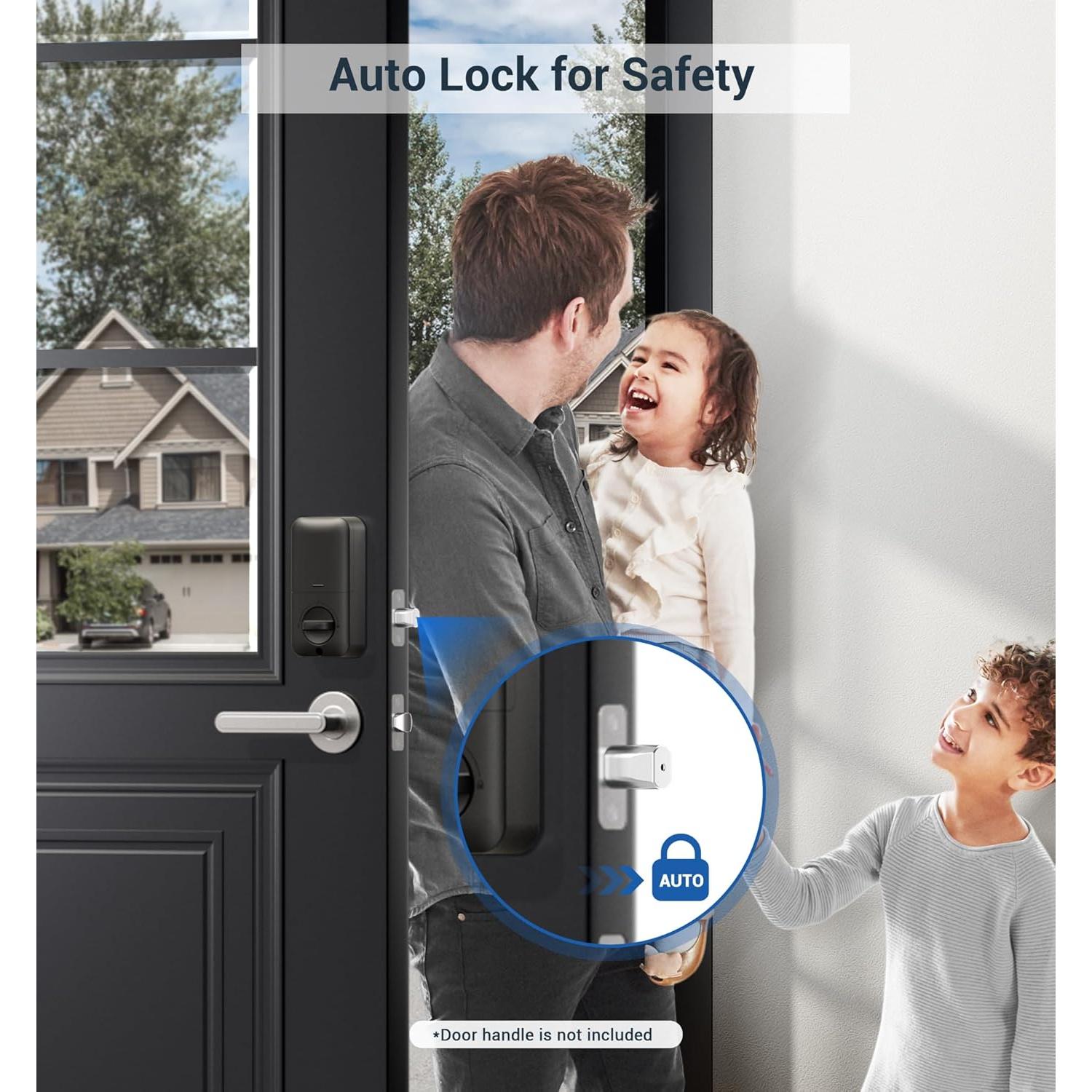 Cerradura Electrónica Veise KS02A Huella Dactilar Niquel