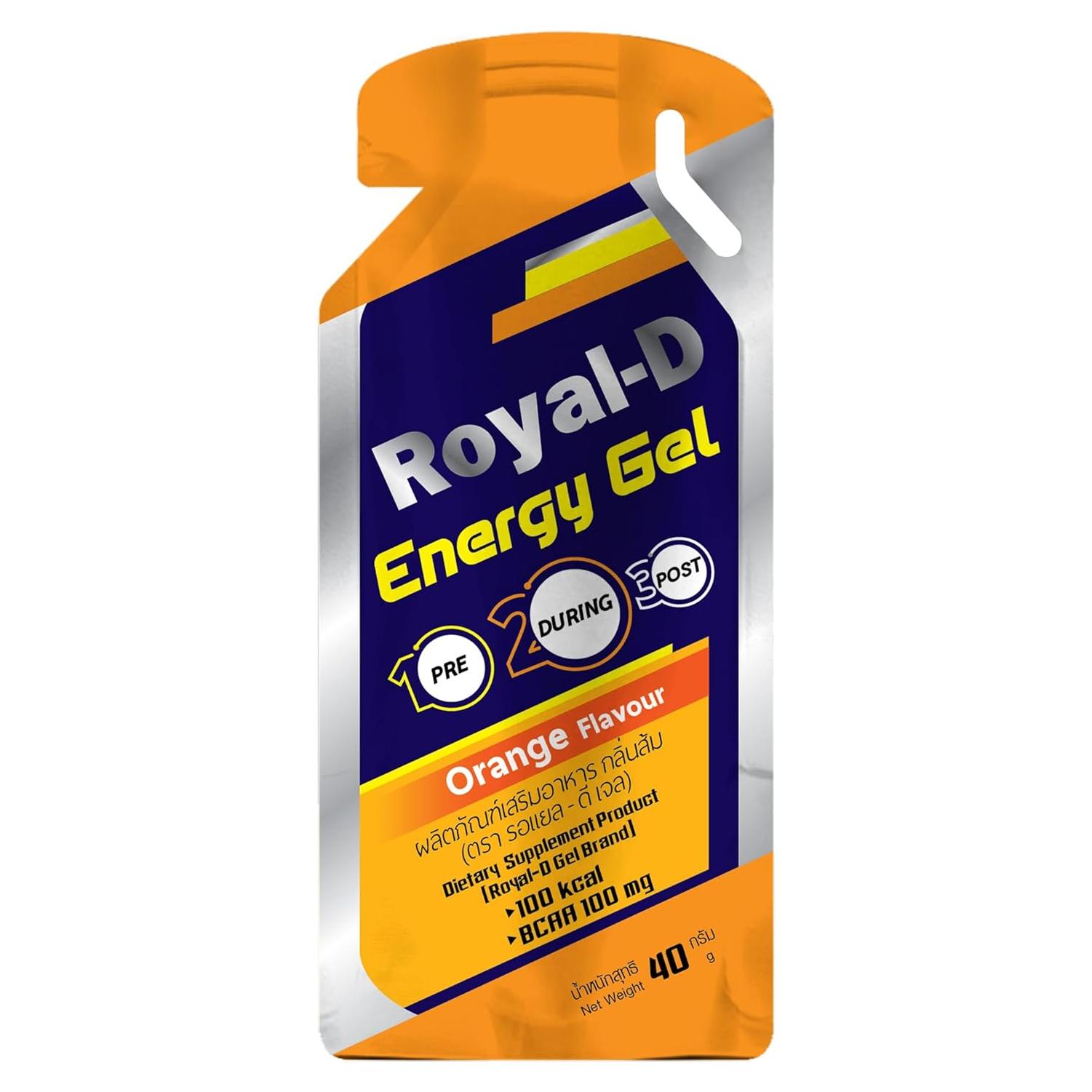 Gel Energético Royal-D Sabor Naranja - 20 Sobres de 39.9 g