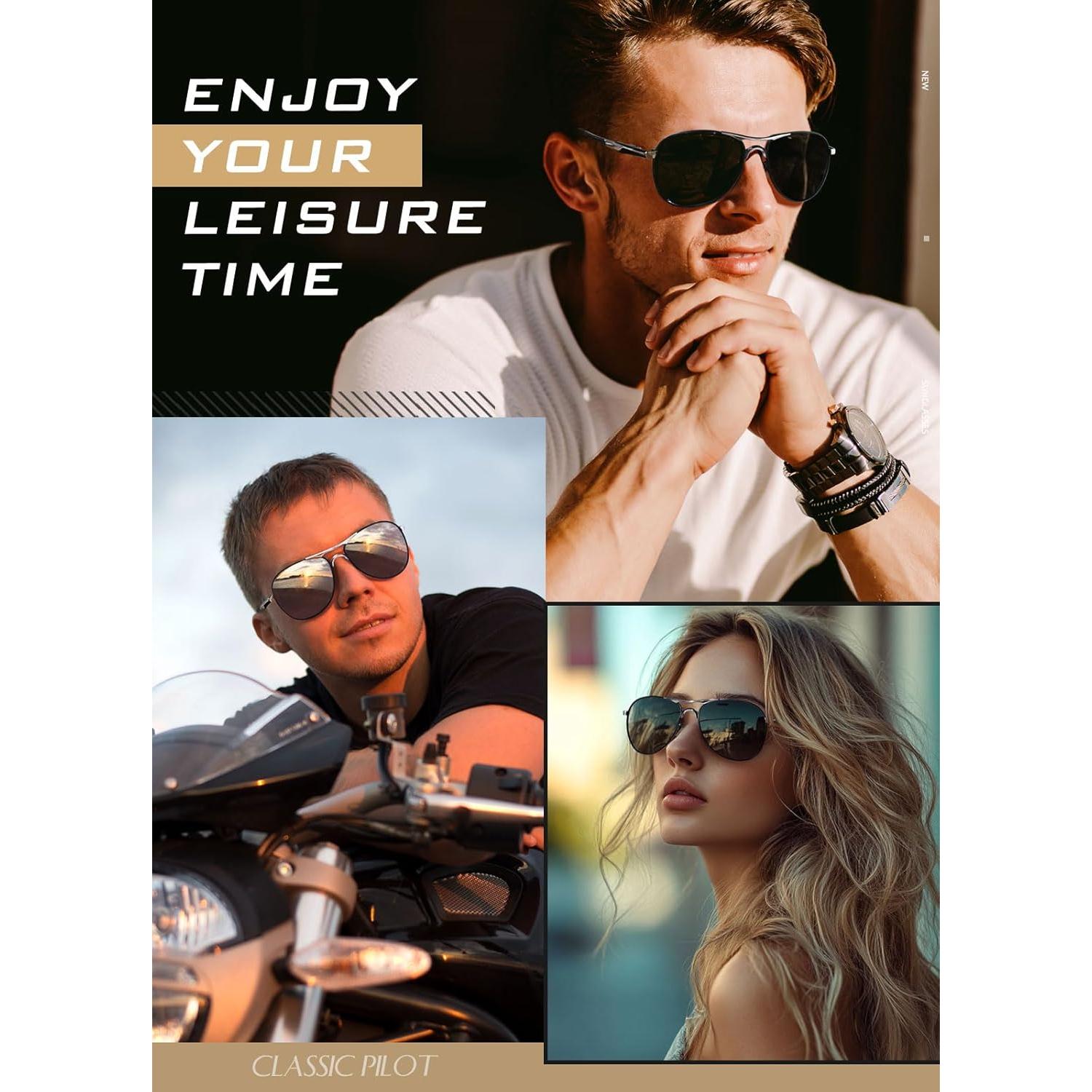 Gafas de Sol GQUEEN Polarizadas UV400 Estilo Militar