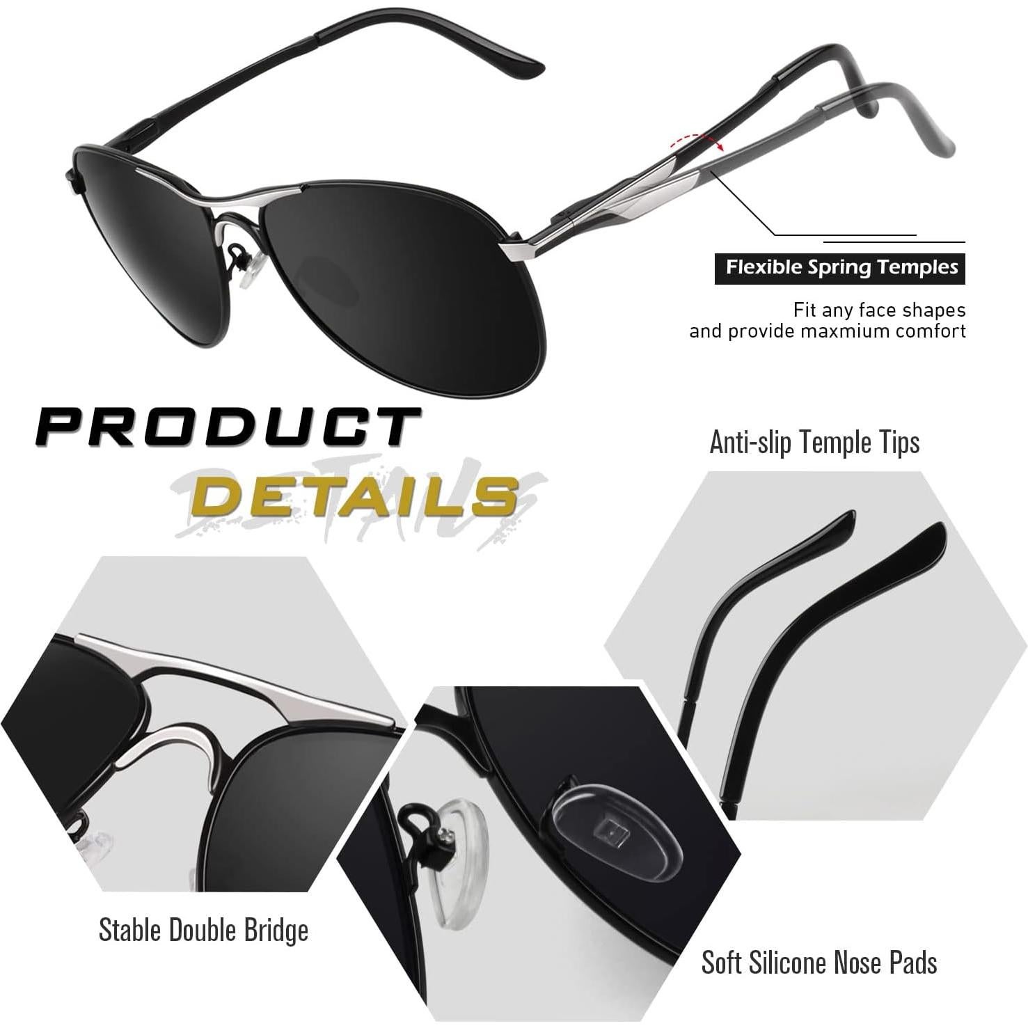 Gafas de Sol GQUEEN Polarizadas UV400 Estilo Militar