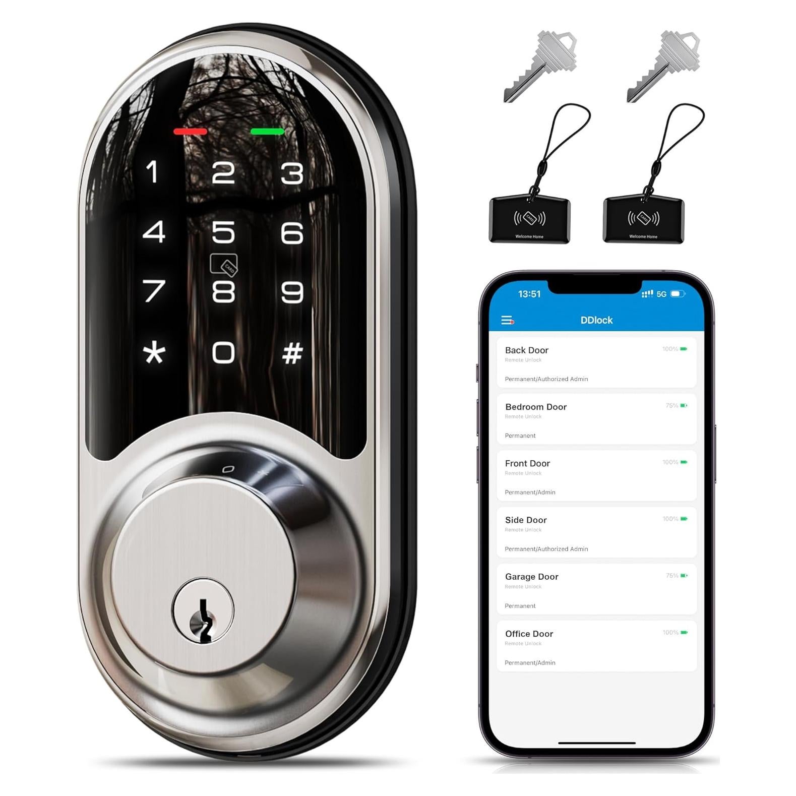 Cerradura Inteligente Veise RZ06 con Control APP y Teclado