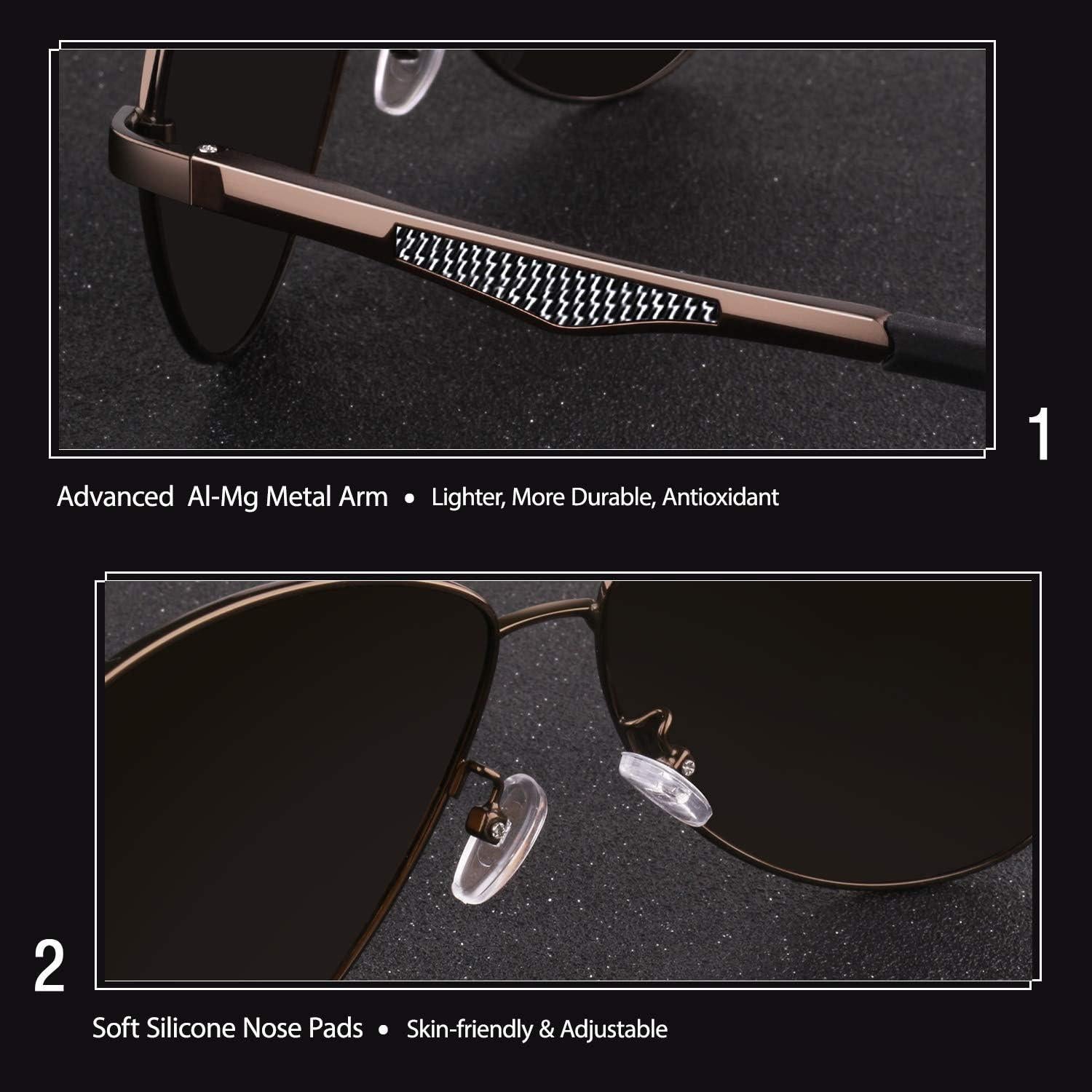 Gafas de Sol GQUEEN Polarizadas UV400 Estilo Militar