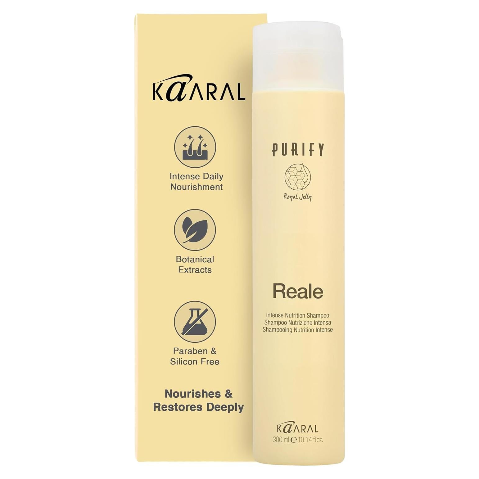 Champú Kaaral Purify Reale 300 ml - Hidratante para Cabello Seco
