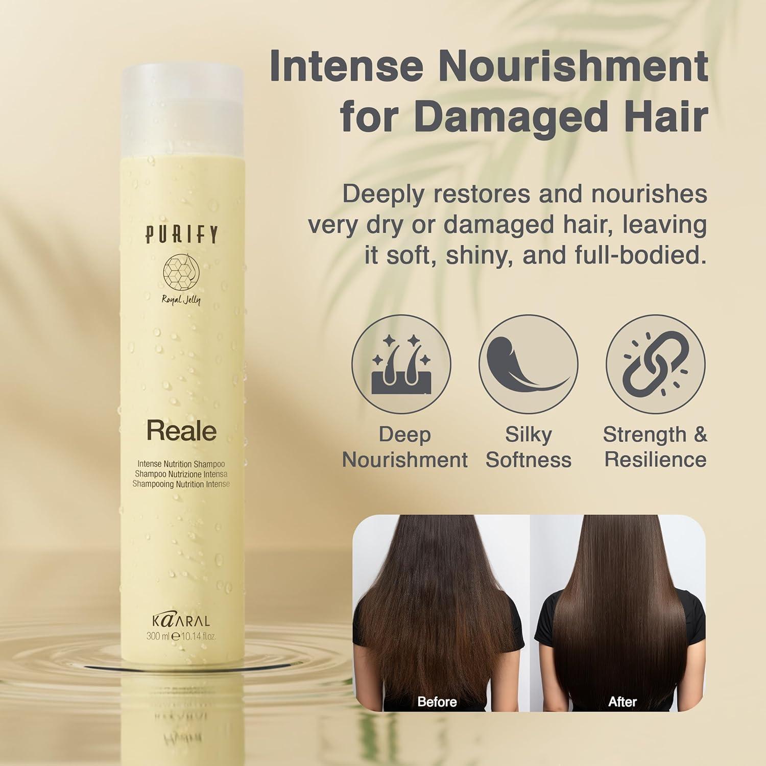 Champú Kaaral Purify Reale 300 ml - Hidratante para Cabello Seco