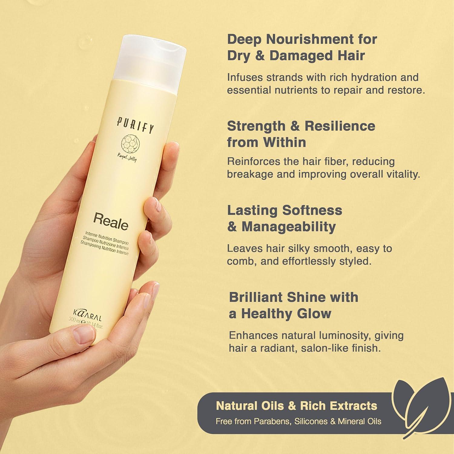 Champú Kaaral Purify Reale 300 ml - Hidratante para Cabello Seco