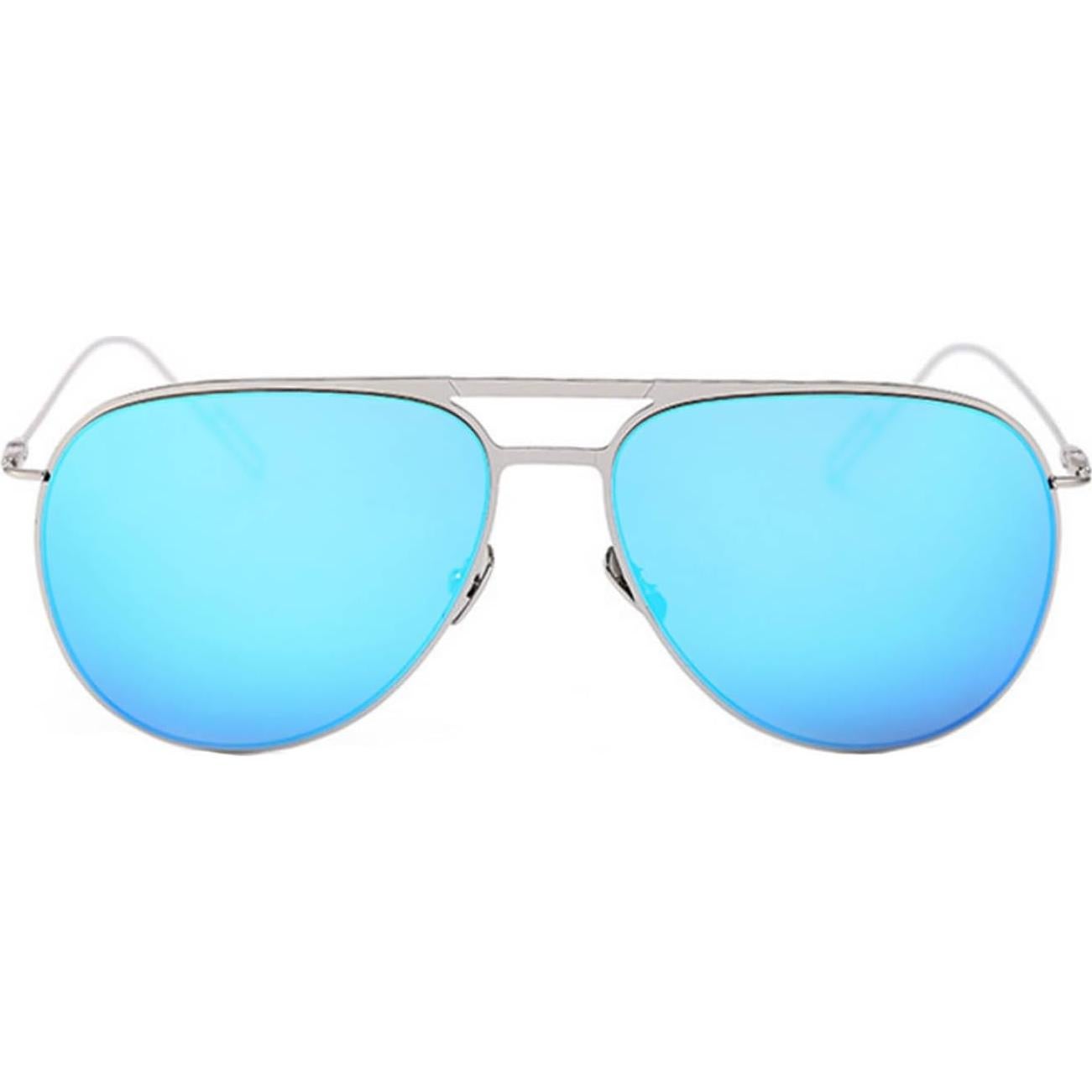 Gafas de Sol Aviador Espejo Azul Marco Metal Importadas