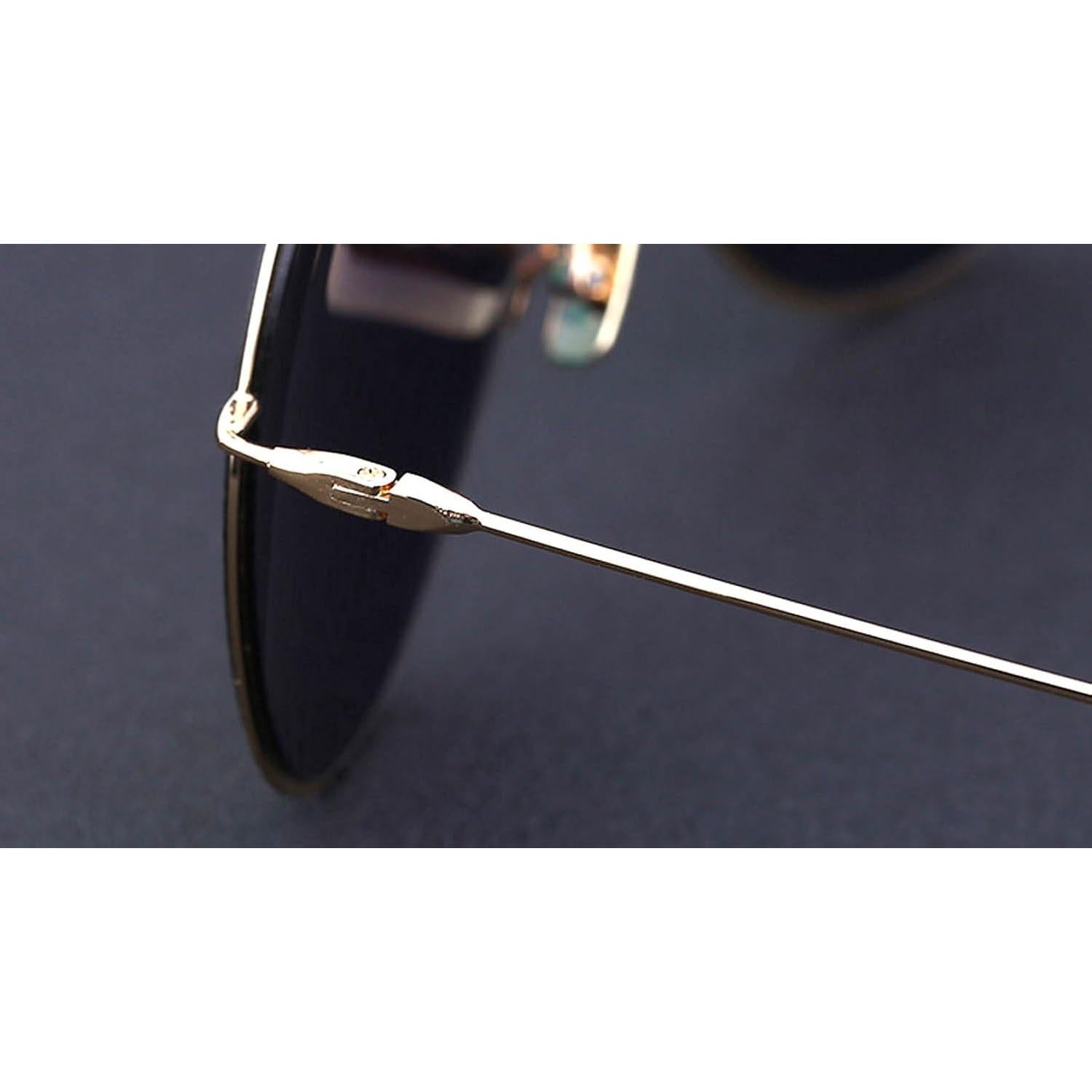 Gafas de Sol Aviador Espejo Azul Marco Metal Importadas