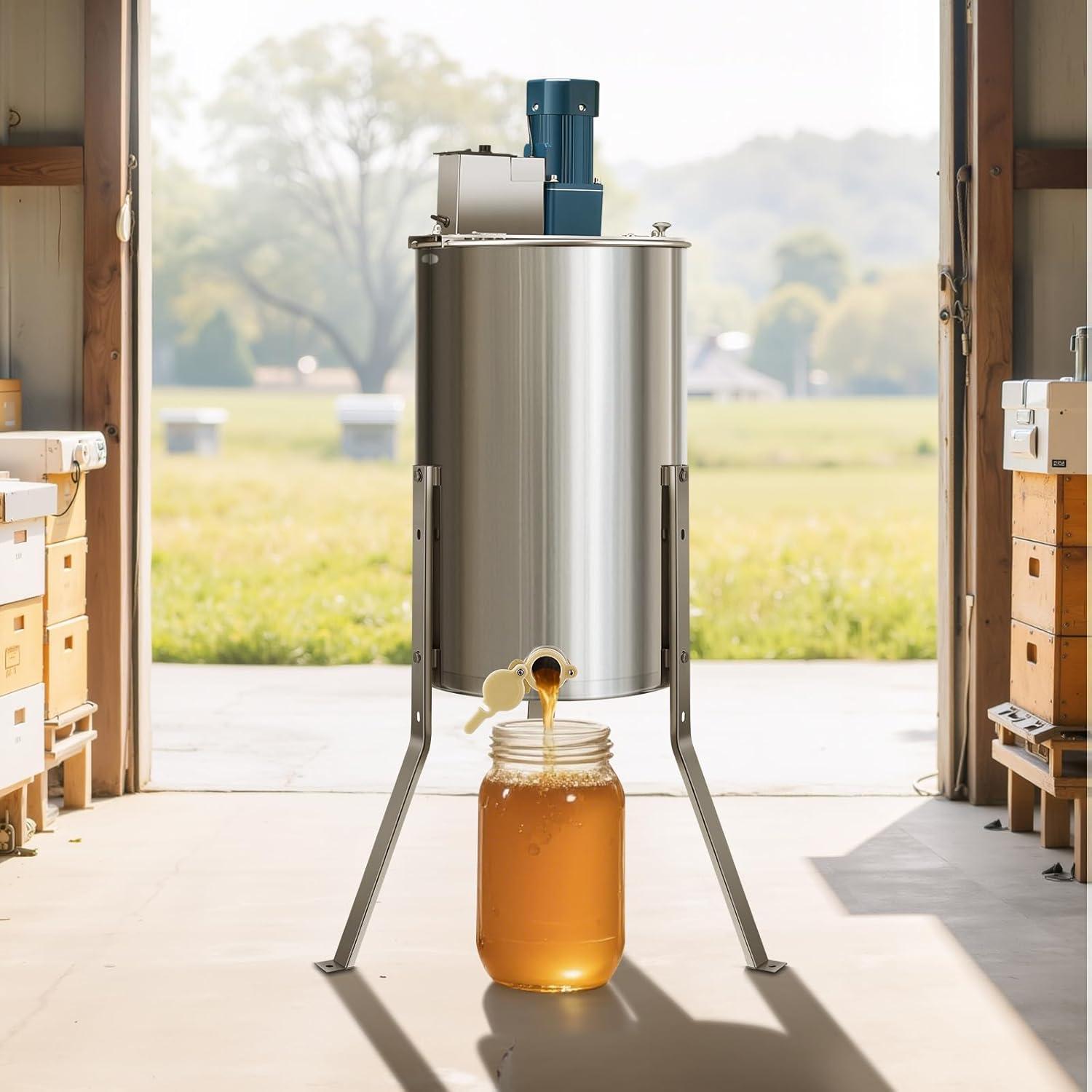 Extractor de Miel Eléctrico VEVOR 3 Marcos Acero Inoxidable