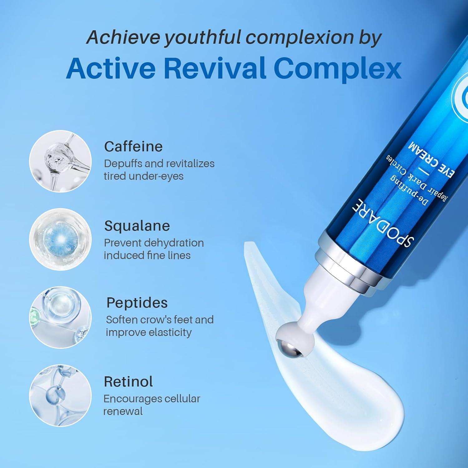 Crema para Ojos SPODARE con Cafeína y Retinol 20 ml