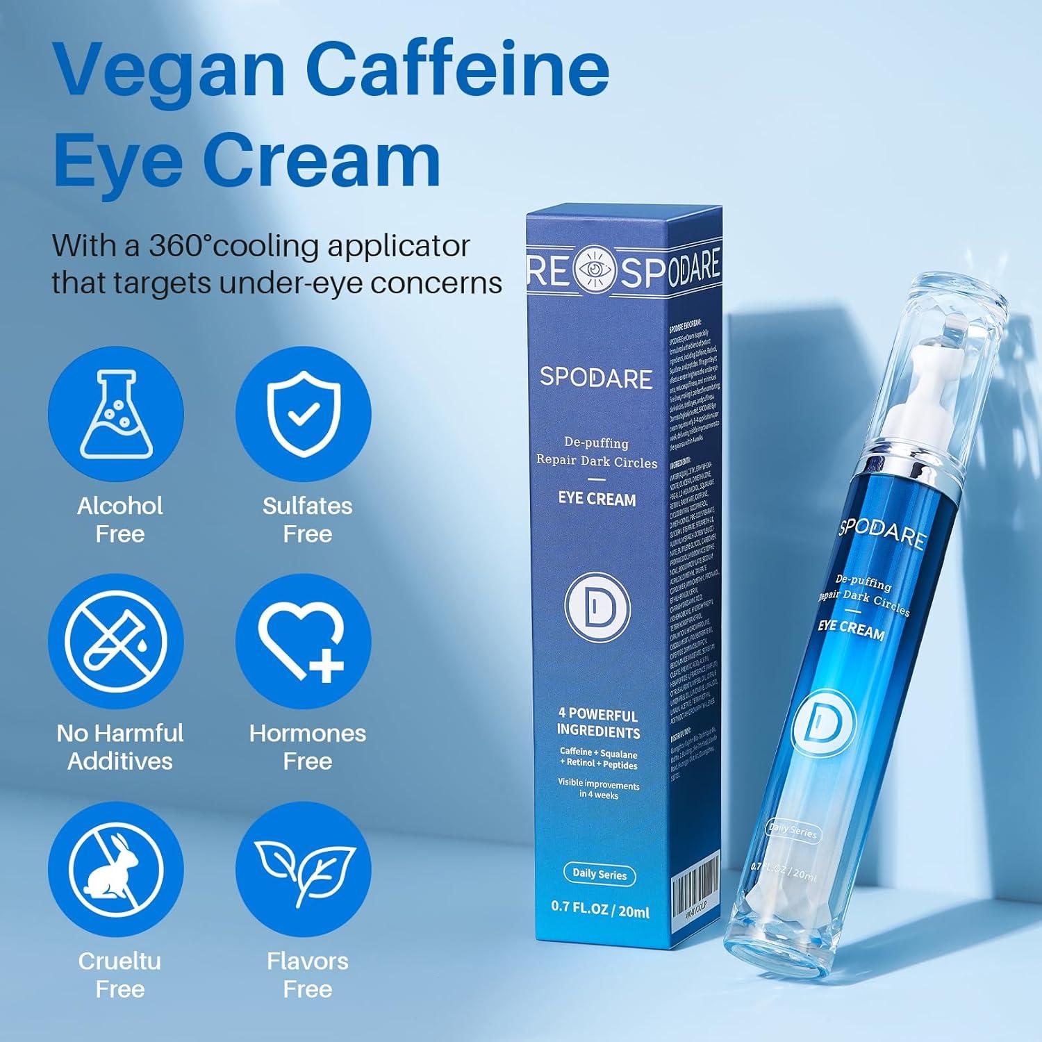 Crema para Ojos SPODARE con Cafeína y Retinol 20 ml