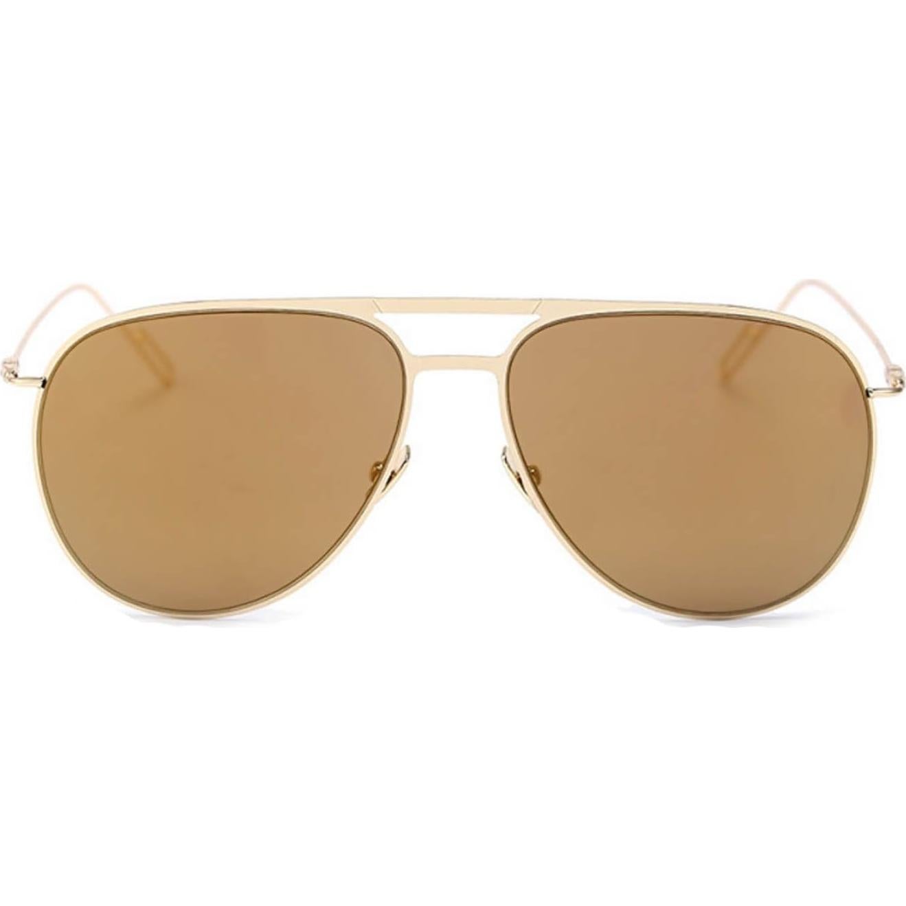 Gafas de Sol Aviador Importadas Oro Marrón Espejo