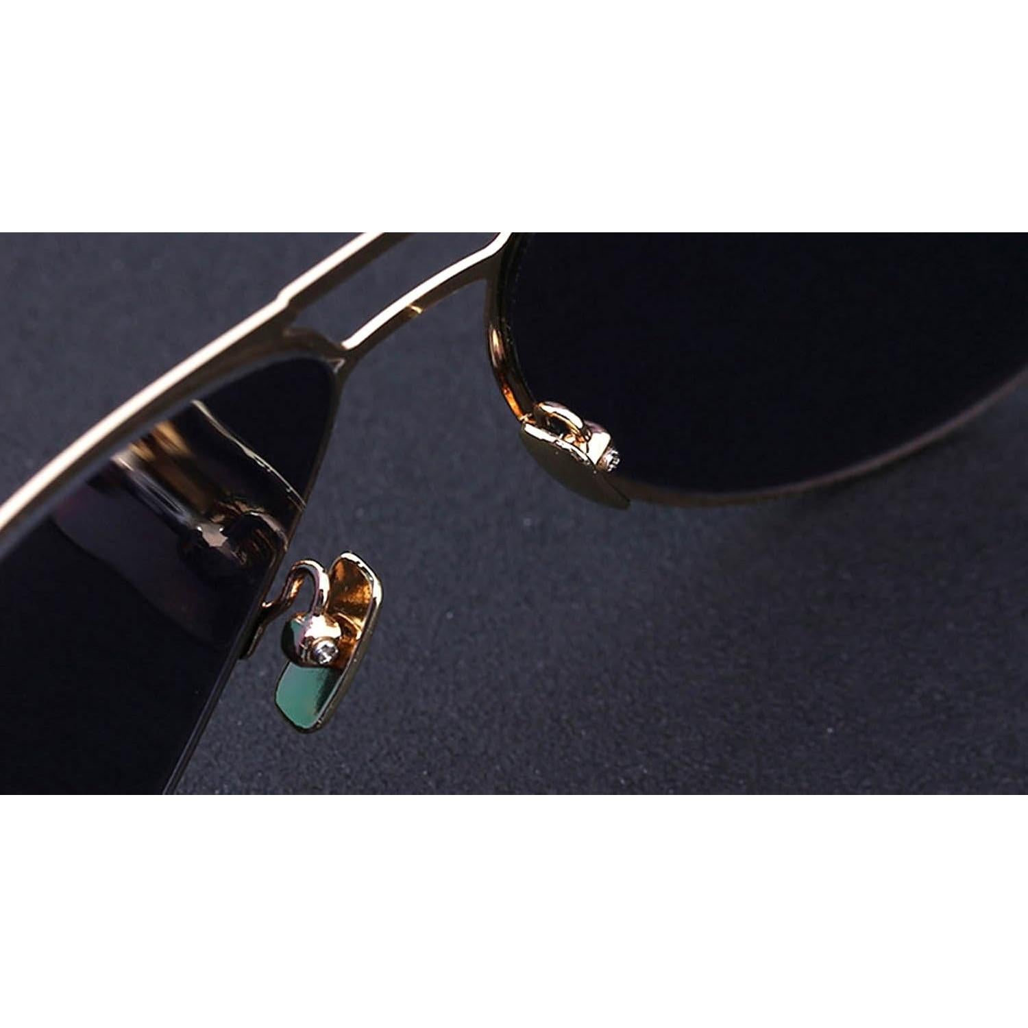 Gafas de Sol Aviador Importadas Oro Marrón Espejo