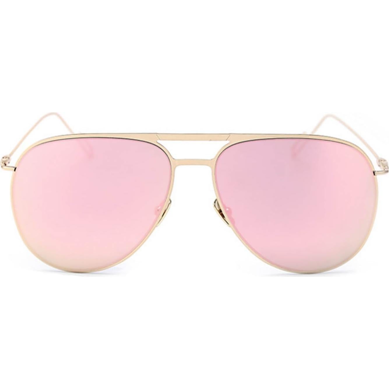 Gafas de Sol Aviador Oro Rosa Espejo para Hombre y Mujer