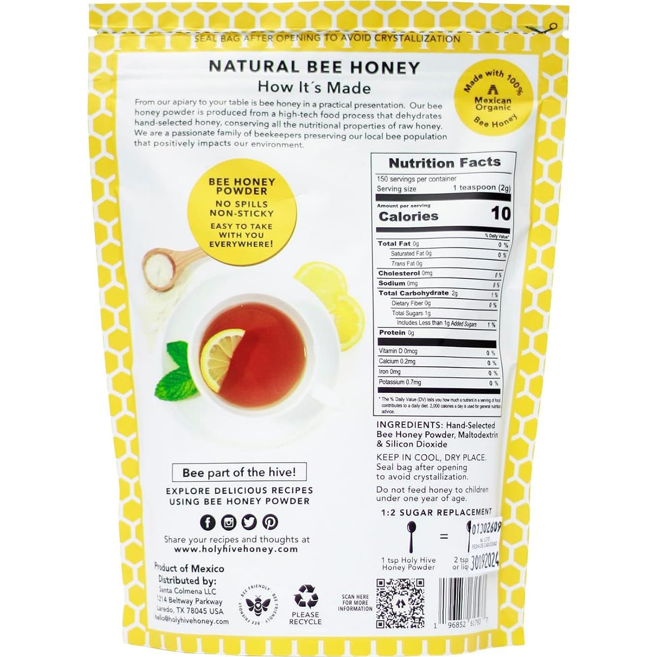 Polvo de Miel Real Holy Hive | 280g x 2 | Sin Azúcar, Natural