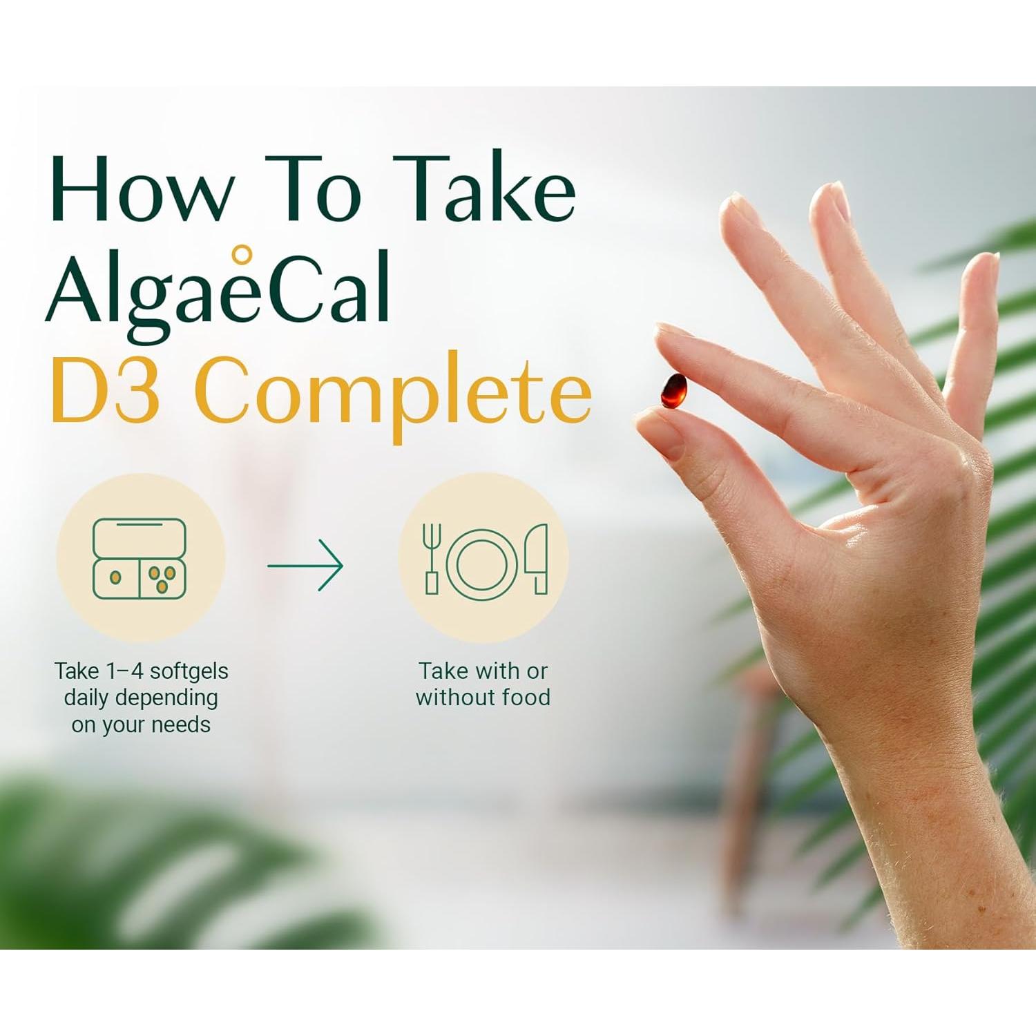 ALGAECAL D3 Completo 1000 UI + K2, A, E - Calcio Vegetal