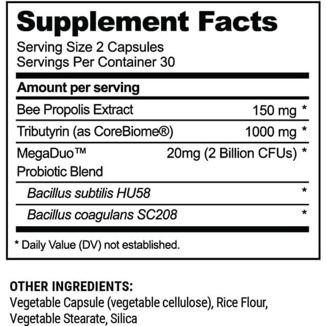 Salud Digestiva Completa Beekeeper's Naturals 28 Cápsulas